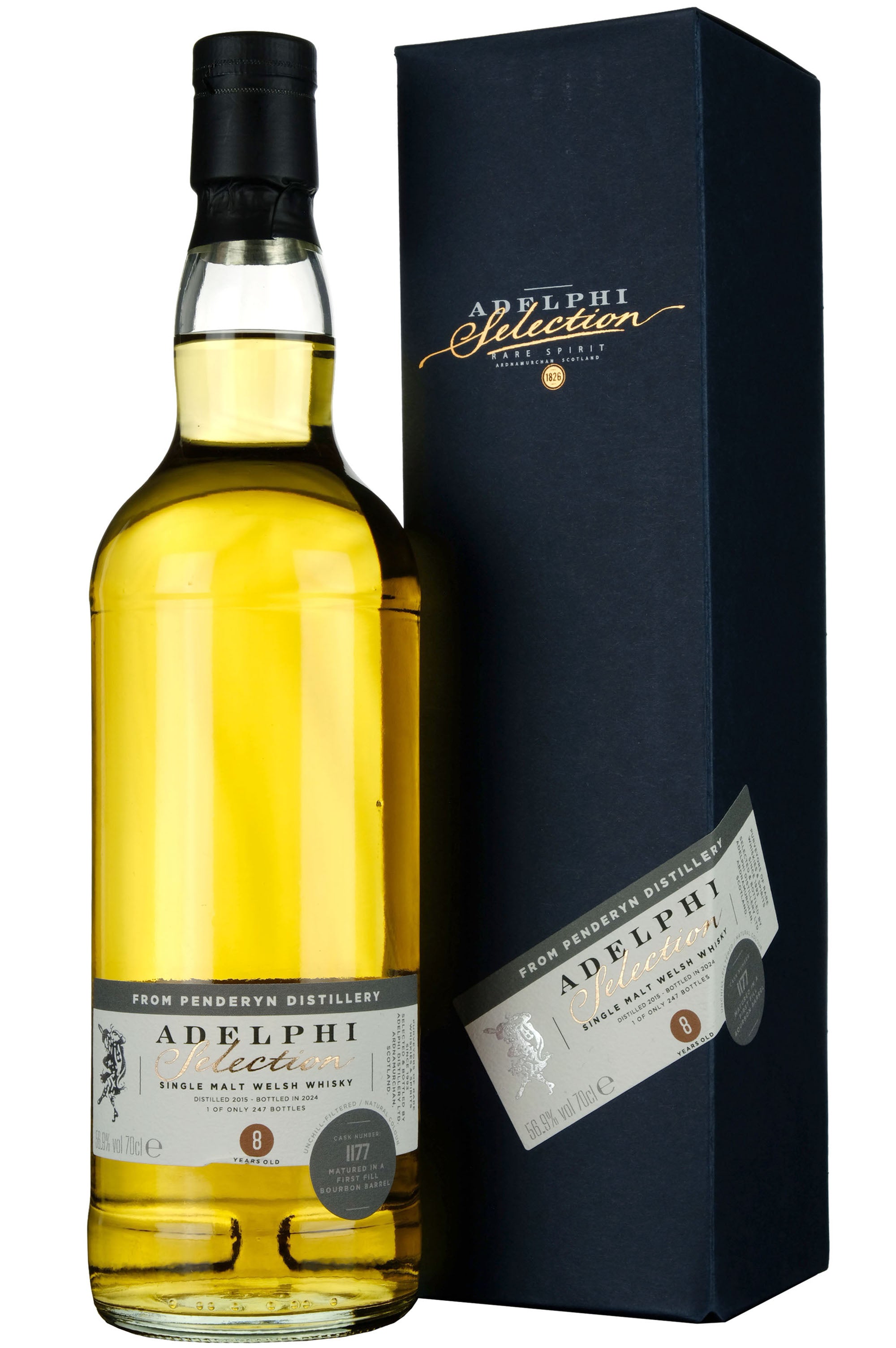Penderyn 2015-2024 | 8 Year Old Adelphi Selection Single Cask 1177
