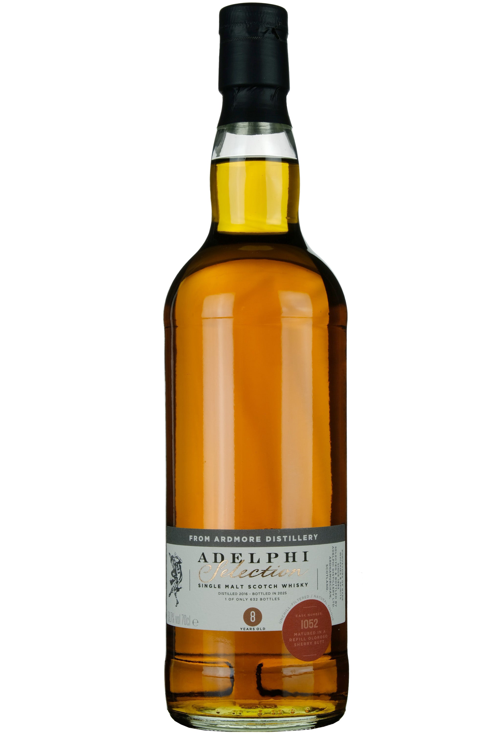 Ardmore 2016-2025 | 8 Year Old Adelphi Selection Single Cask 1052