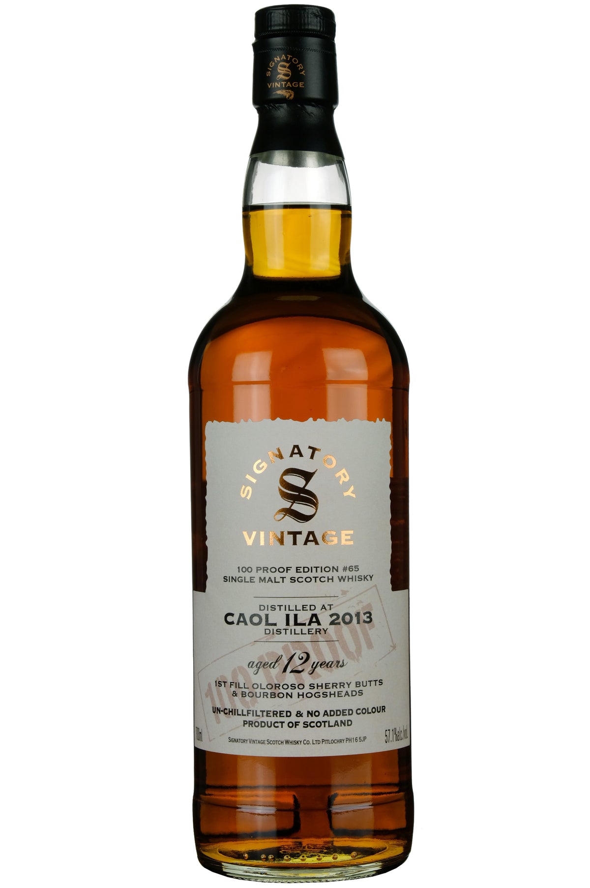 Caol Ila 2013-2025 | 12 Year Old Signatory Vintage 100 Proof Edition 65