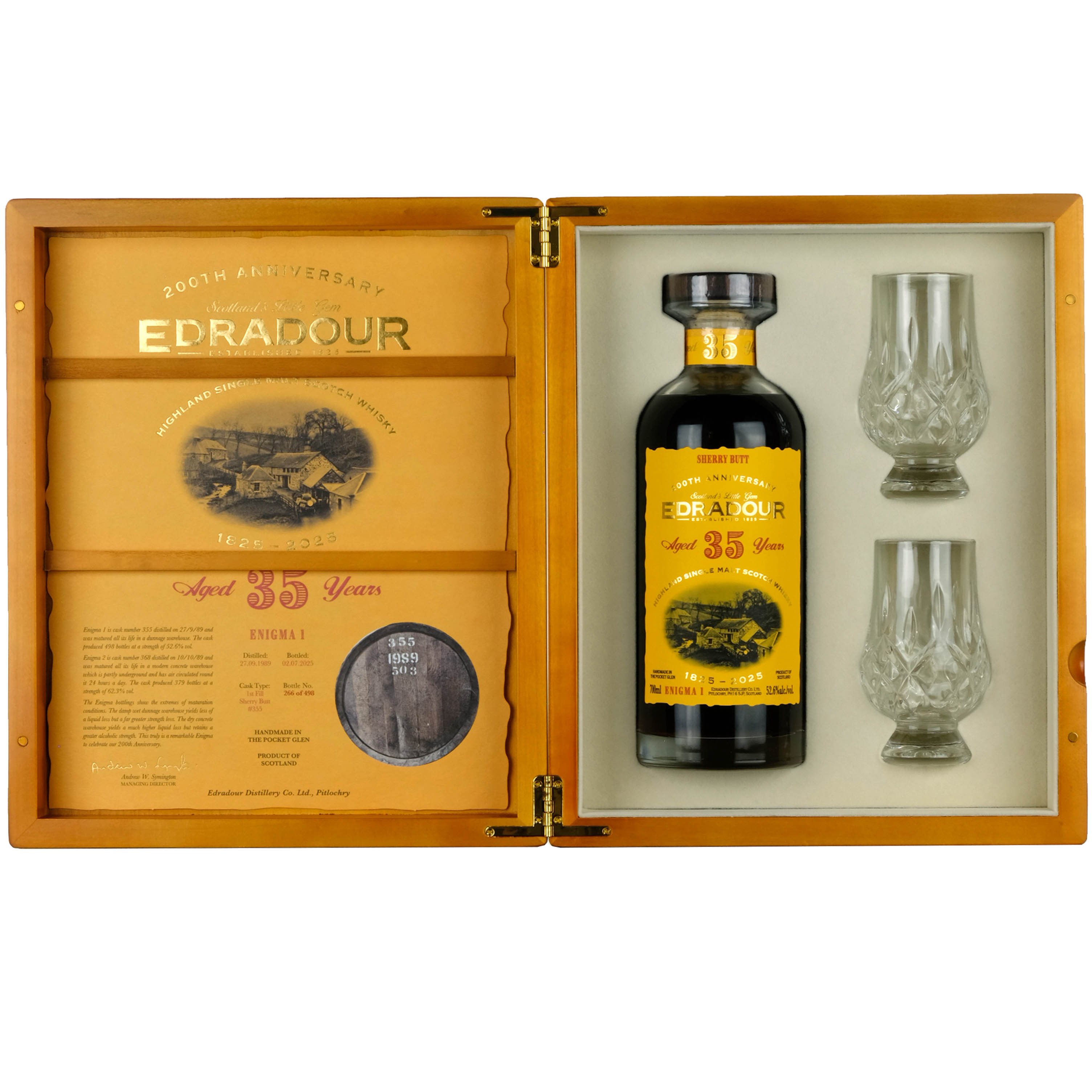 Edradour 1989 | 35 Year Old 200th Anniversary 1825-2025 Enigma 1 Single Cask 355
