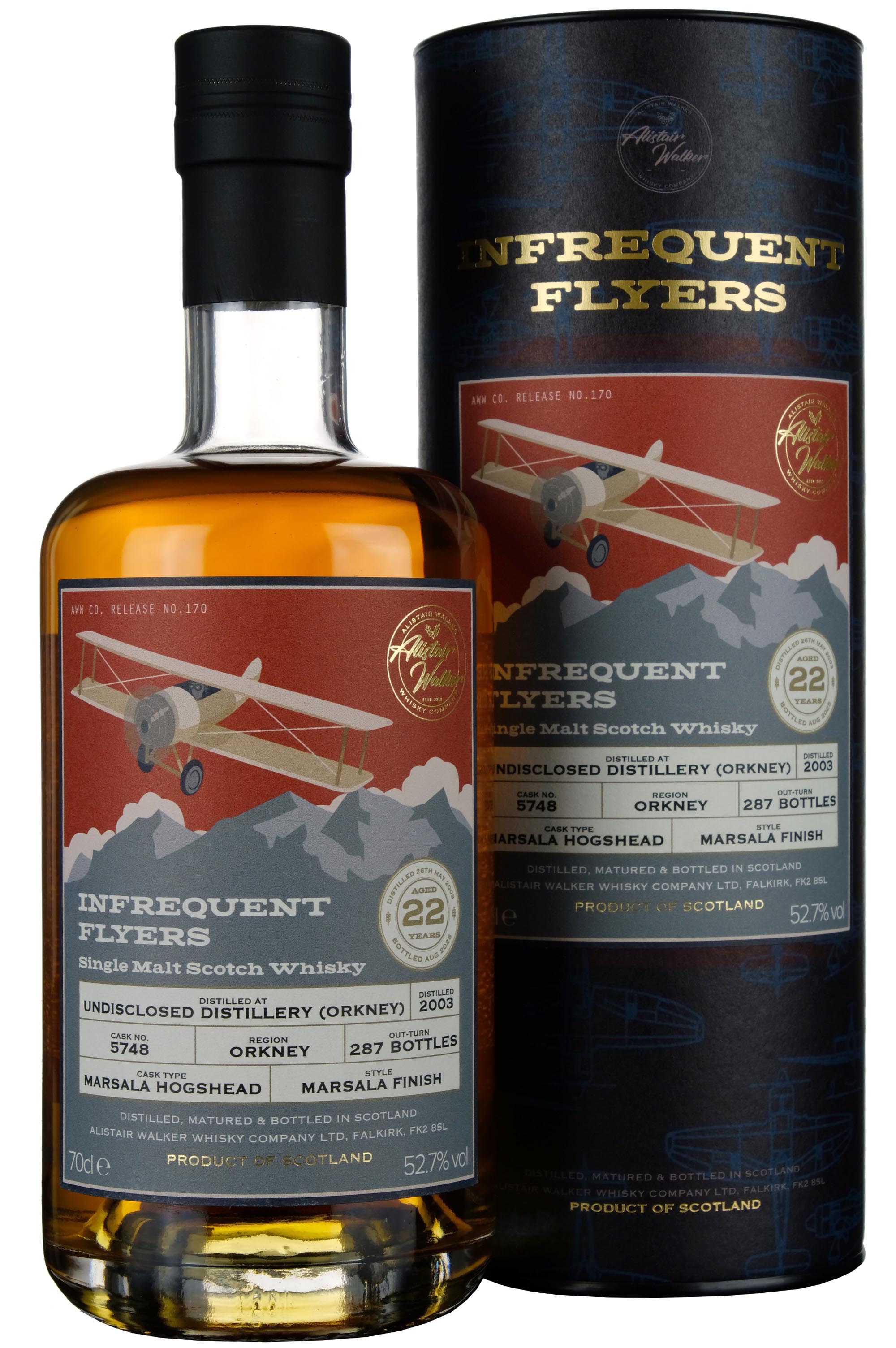 Undisclosed Orkney 2003-2025 | 22 Year Old Infrequent Flyers Single Cask 5748