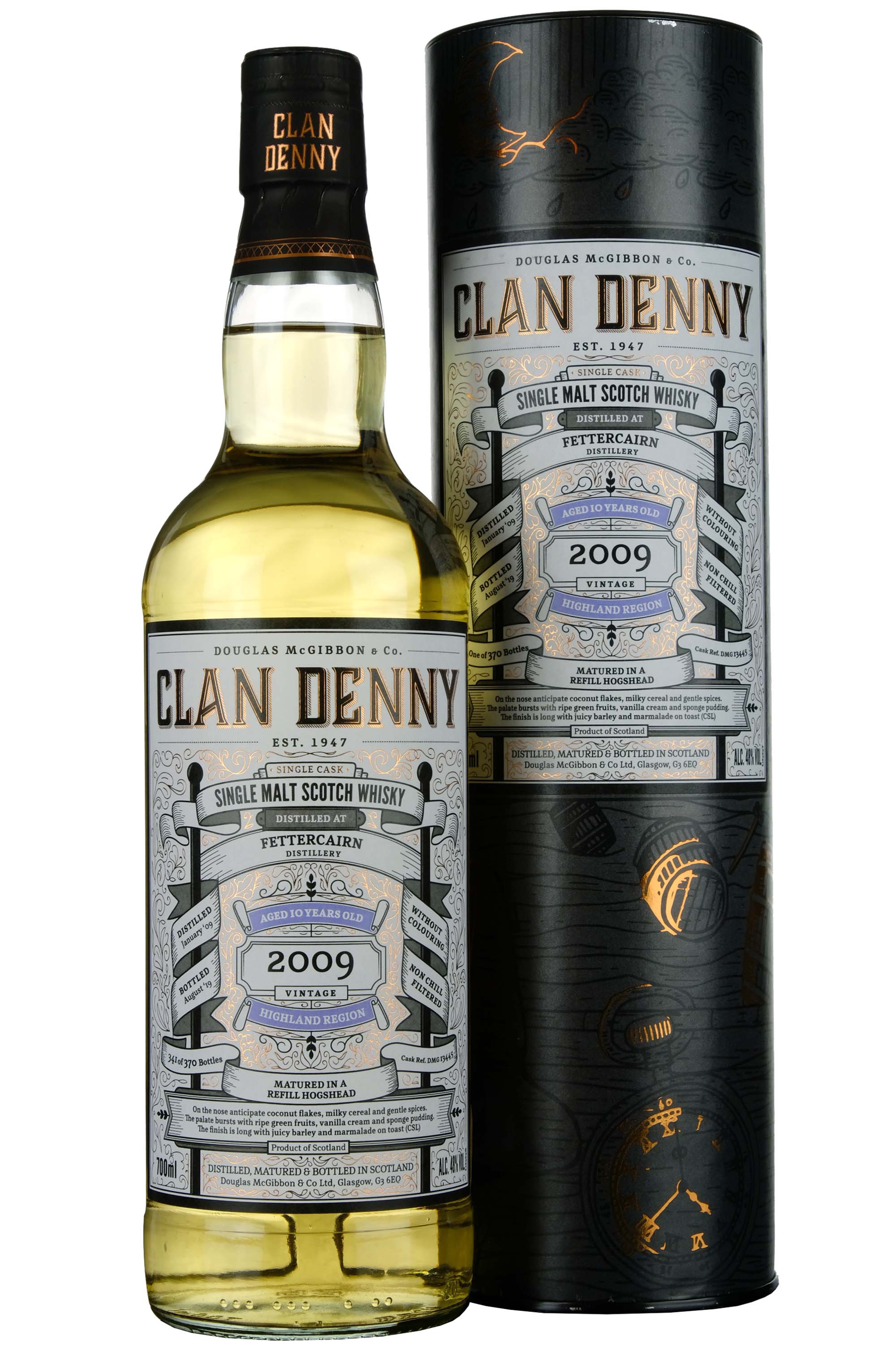Fettercairn 2009-2019 | 10 Year Old Douglas Laing Clan Denny Single Cask DMG13445