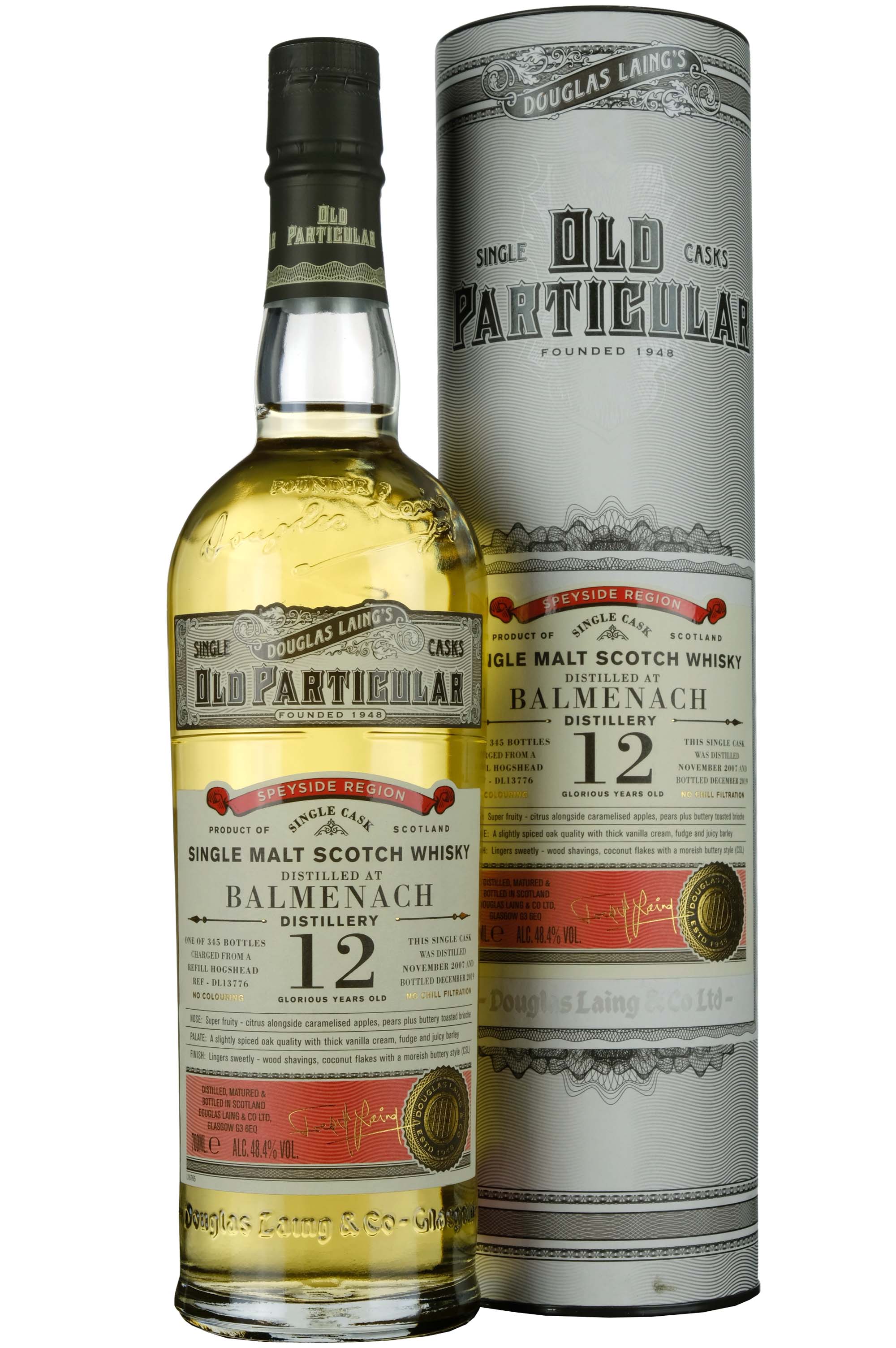 Balmenach 2007-2019 | 12 Year Old Douglas Laing Old Particular Single Cask DL13776