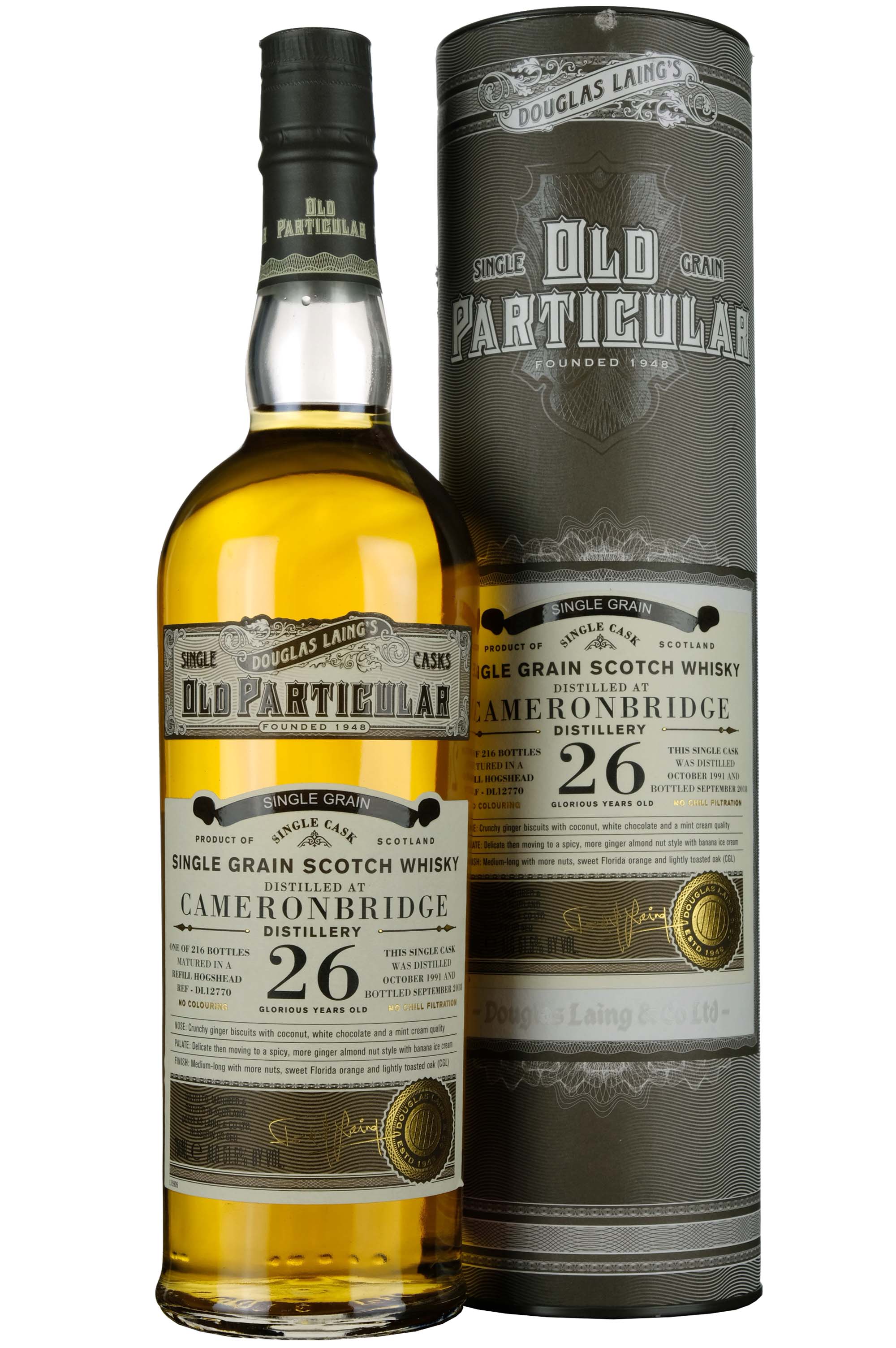 Cameronbridge 1991-2018 | 26 Year Old Douglas Laing Old Particular Single Cask DL12770