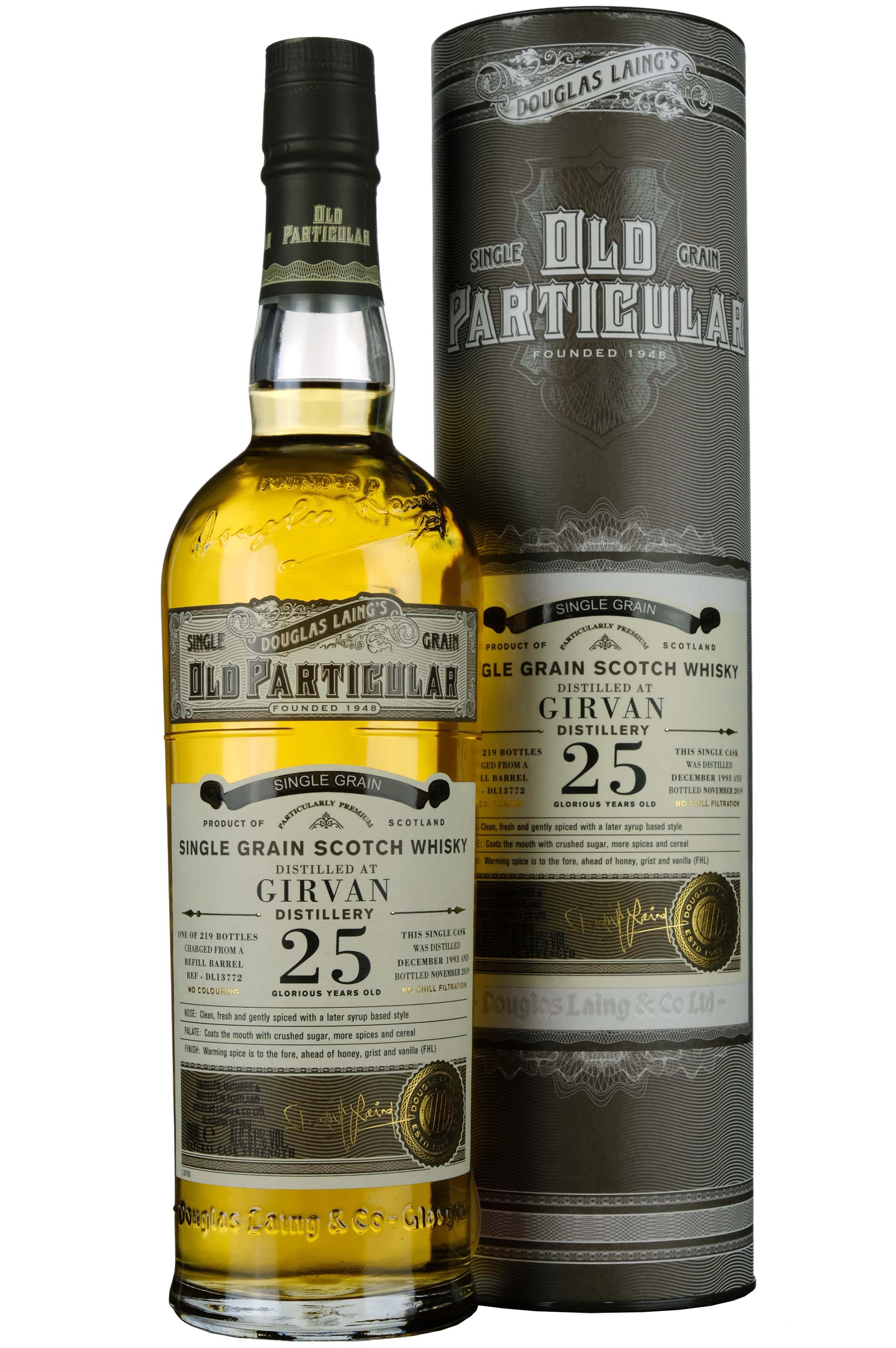 Girvan 1993-2019 | 25 Year Old Douglas Laing Old Particular Single Cask DL13772