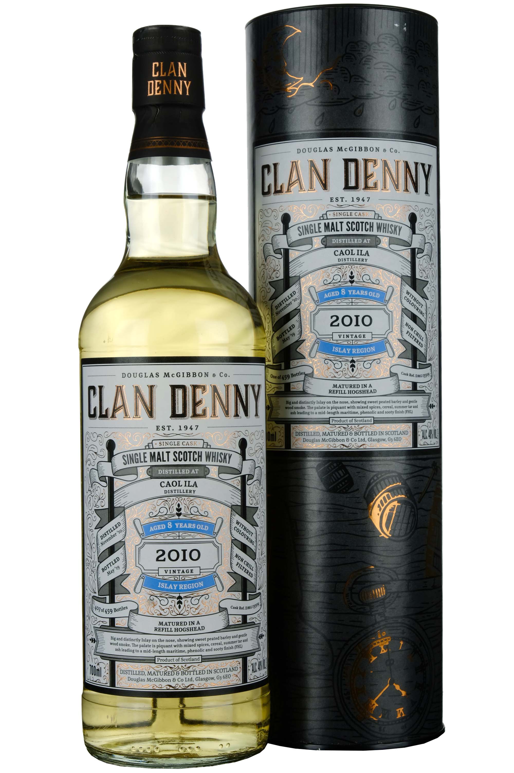 Caol Ila 2010-2019 | 8 Year Old Douglas Laing Clan Denny Single Cask DMG13319