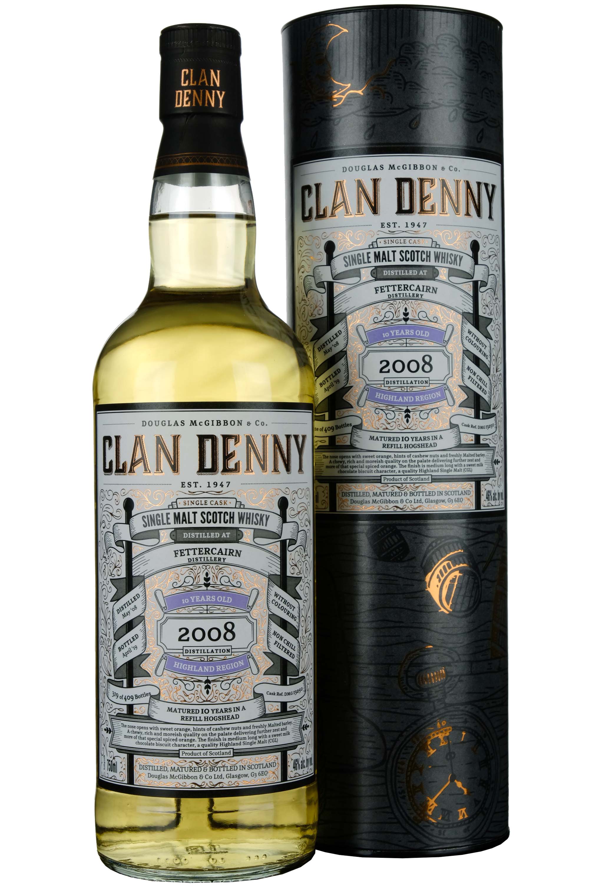 Fettercairn 2008-2019 | 10 Year Old Douglas Laing Clan Denny Single Cask DMG13250