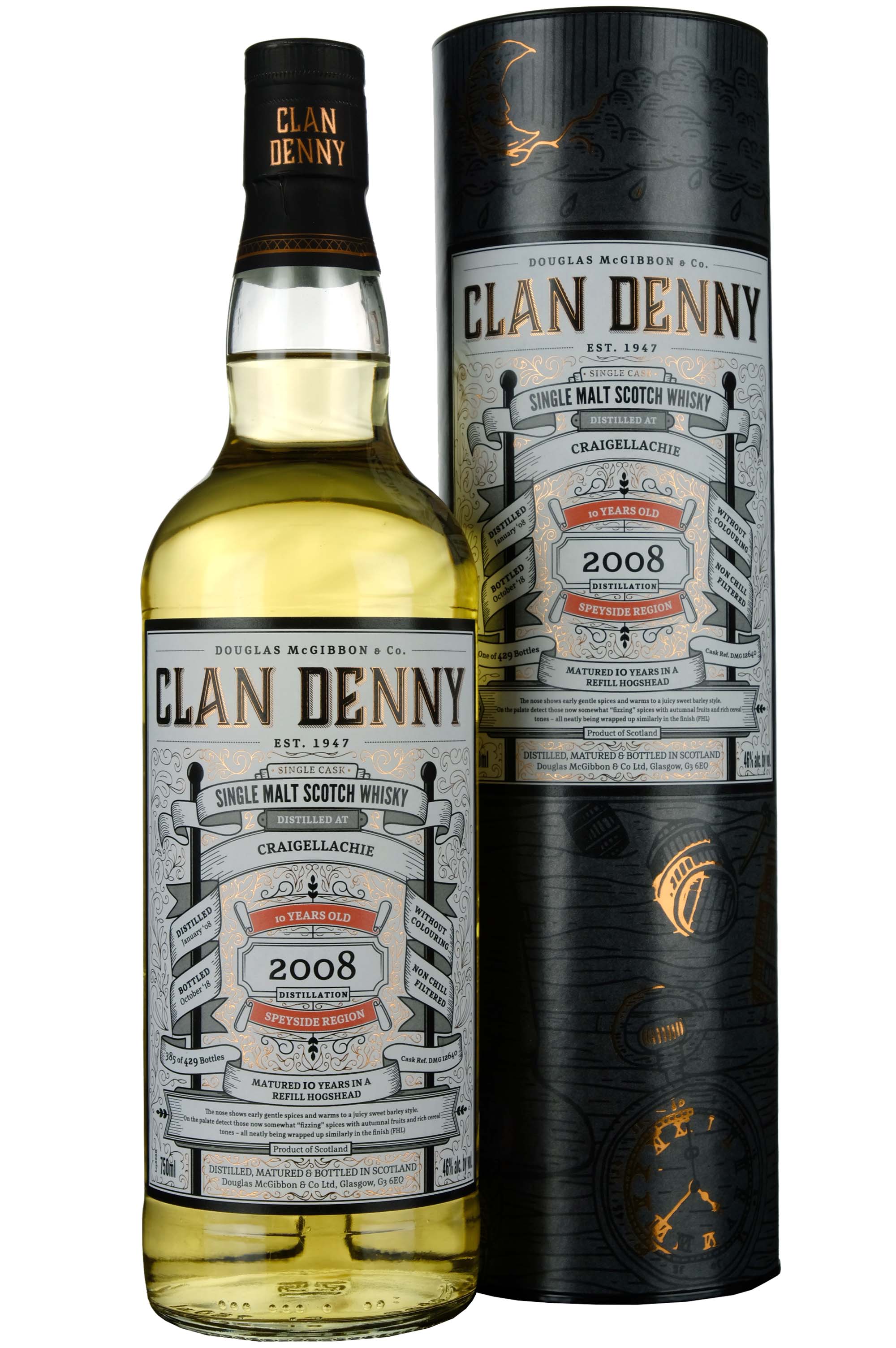Craigellachie 2008-2018 | 10 Year Old Douglas Laing Clan Denny Single Cask DMG12640