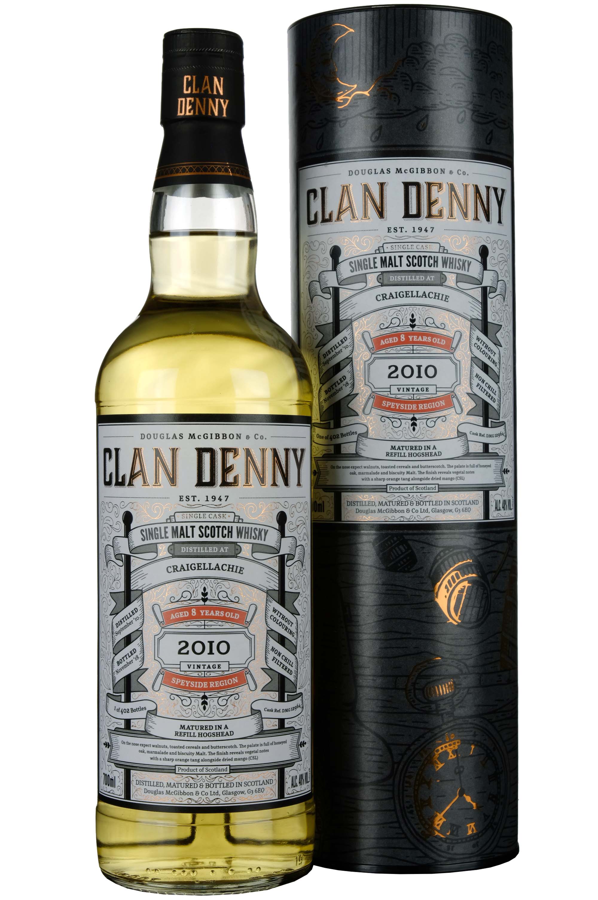 Craigellachie 2010-2018 | 8 Year Old Douglas Laing Clan Denny Single Cask DMG12964
