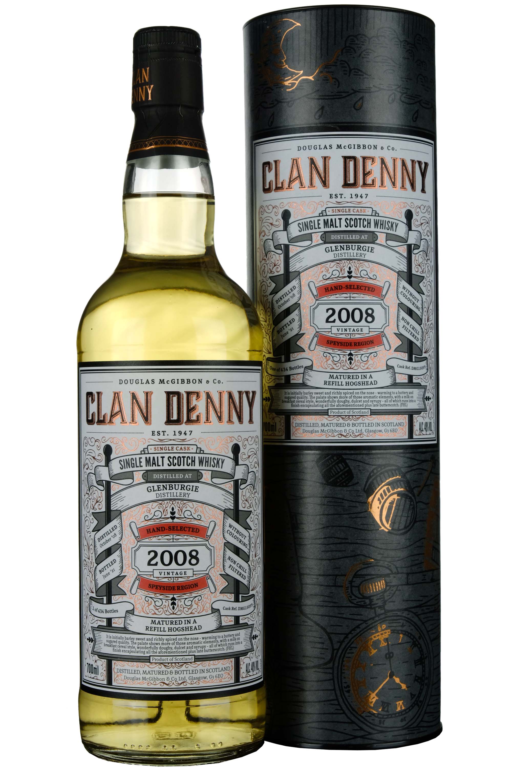 Glenburgie 2008-2021 | 12 Year Old Douglas Laing Clan Denny Single Cask DMG15059
