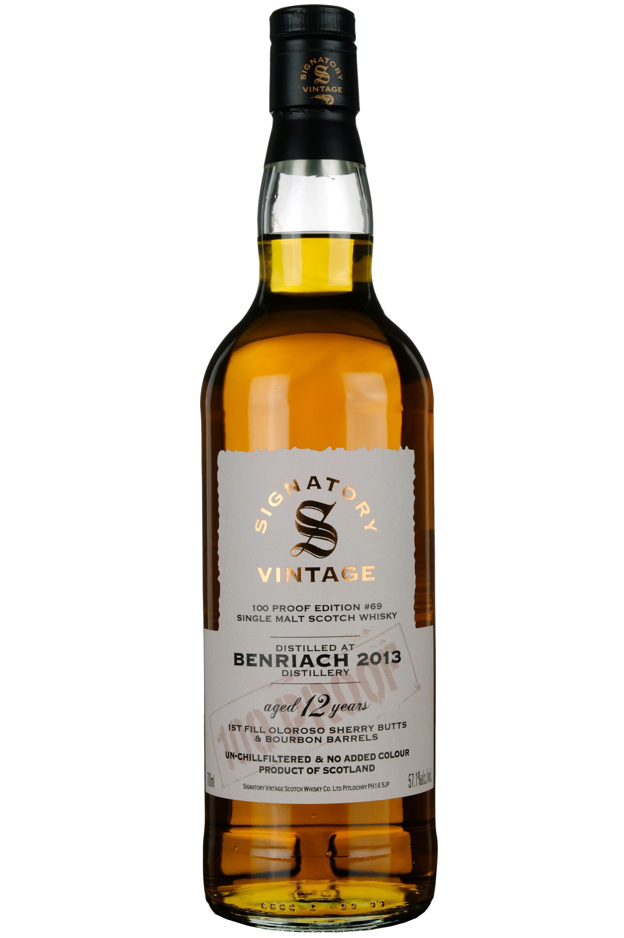 Benriach 2013-2025 | 12 Year Old Signatory Vintage 100 Proof Edition 69