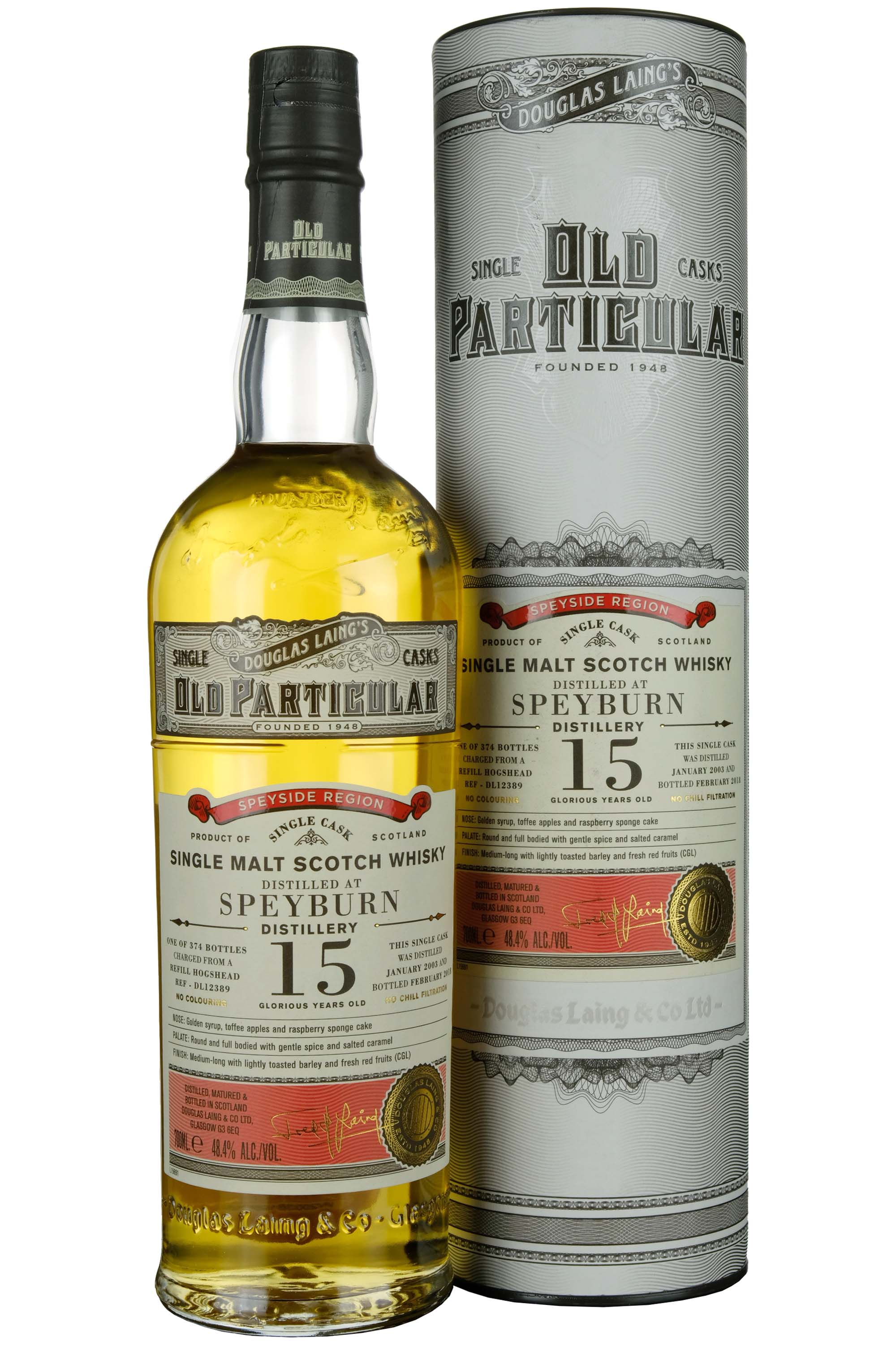 Speyburn 2003-2018 | 15 Year Old Douglas Laing Old Particular Single Cask DL12389