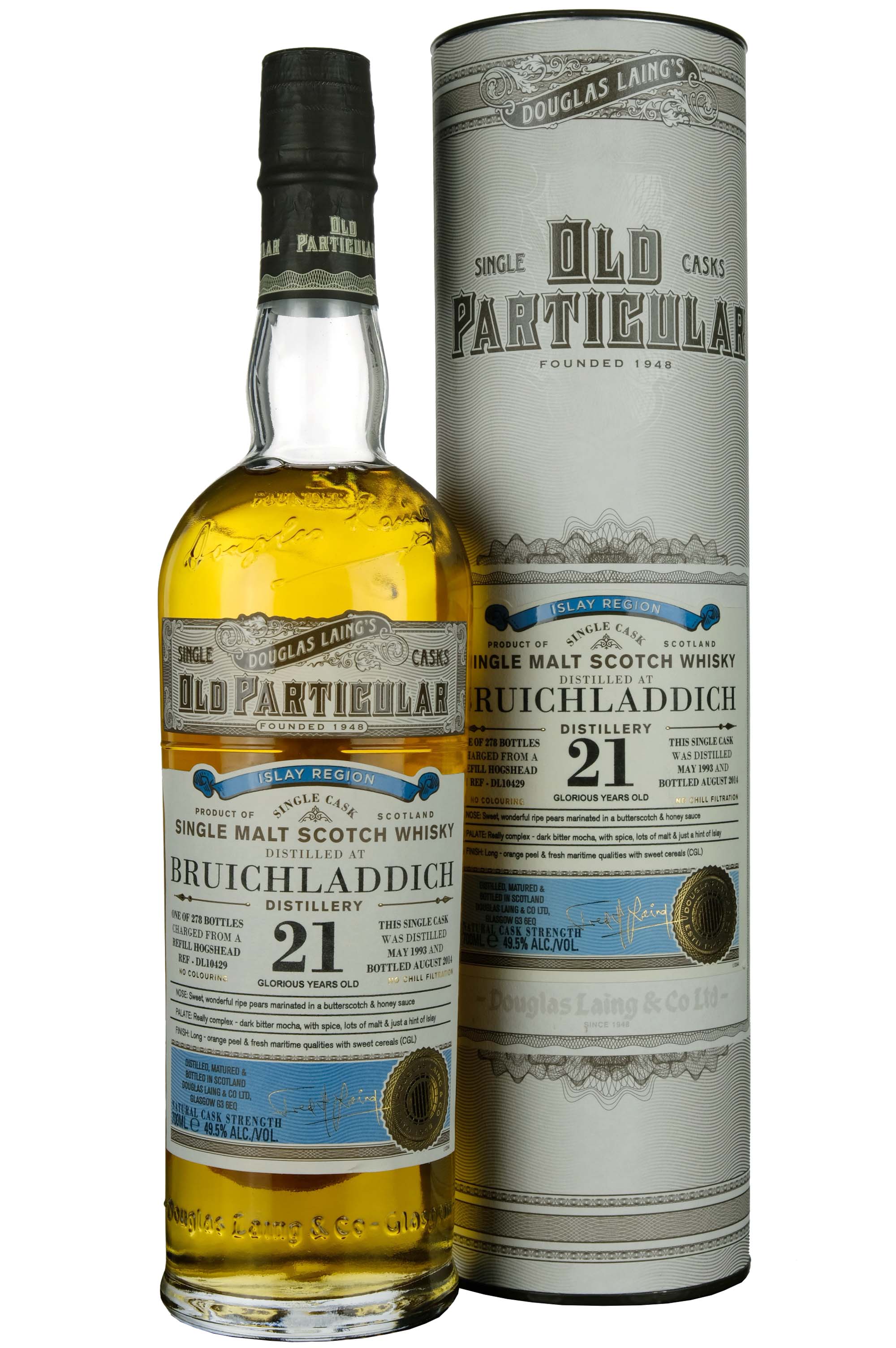 Bruichladdich 1993-2014 | 21 Year Old Douglas Laing Old Particular Single Cask DL10429