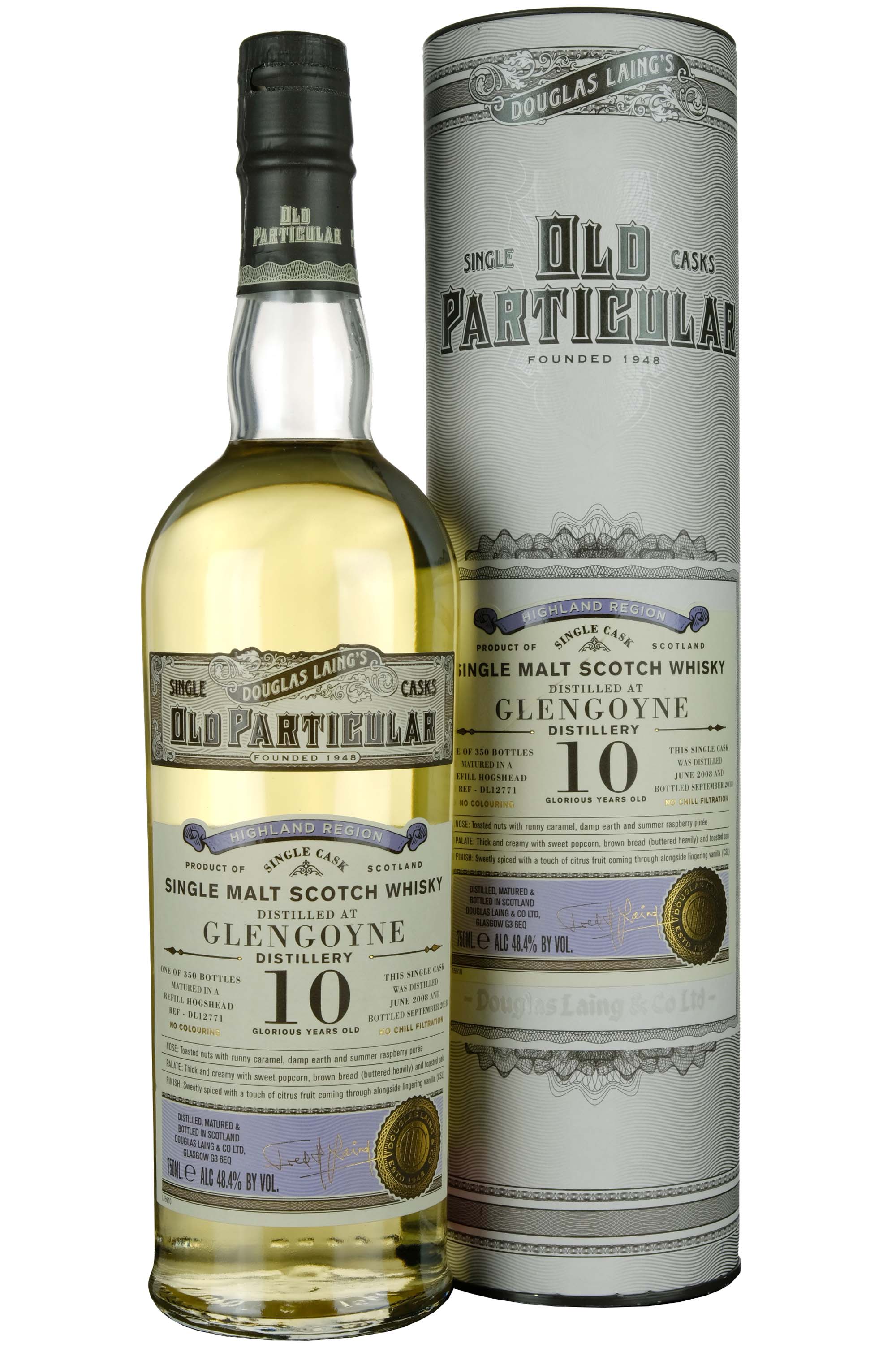 Glengoyne 2008-2018 | 10 Year Old Douglas Laing Old Particular Single Cask DL12771