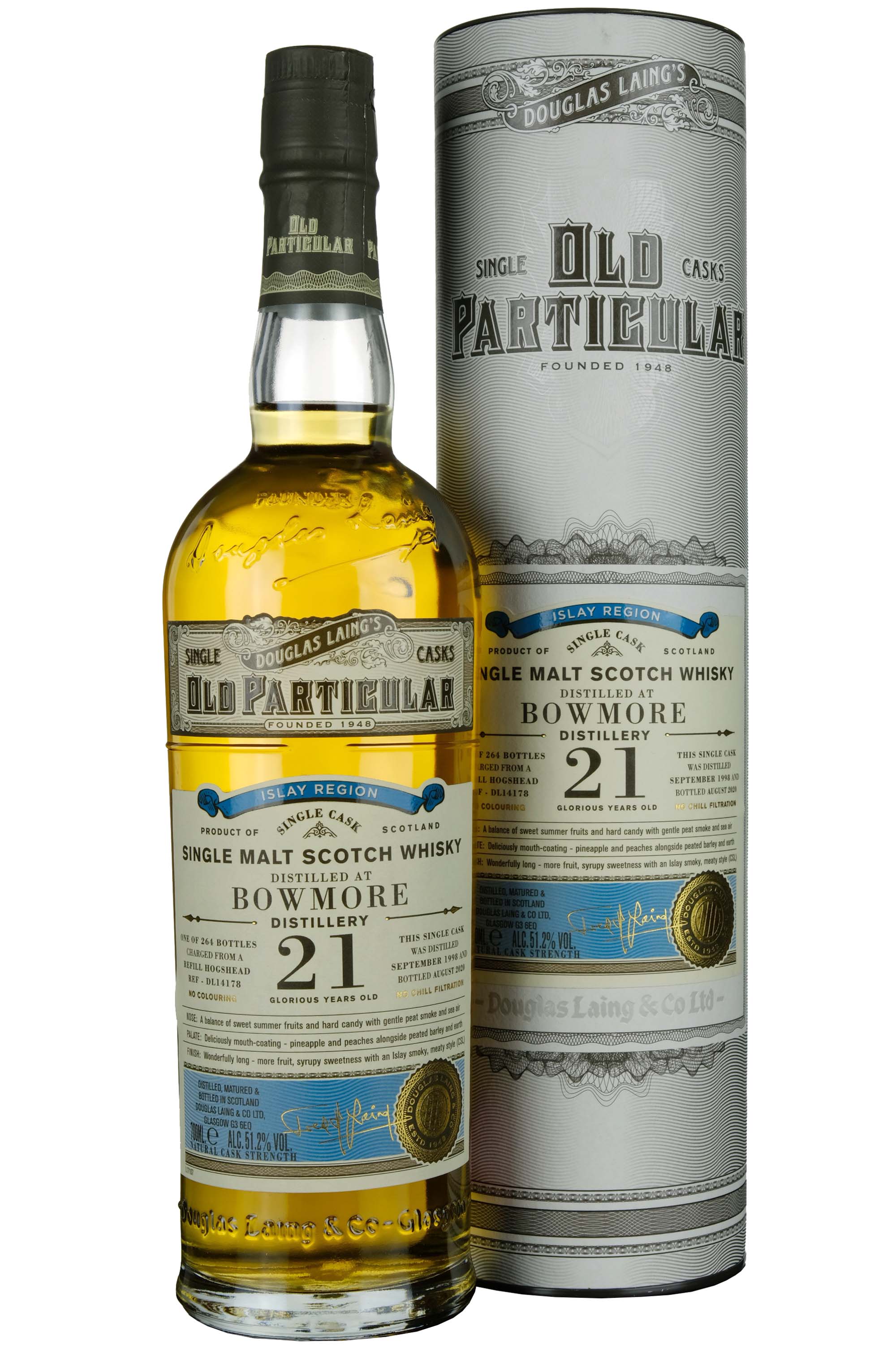 Bowmore 1998-2020 | 21 Year Old Douglas Laing Old Particular Single Cask DL14178