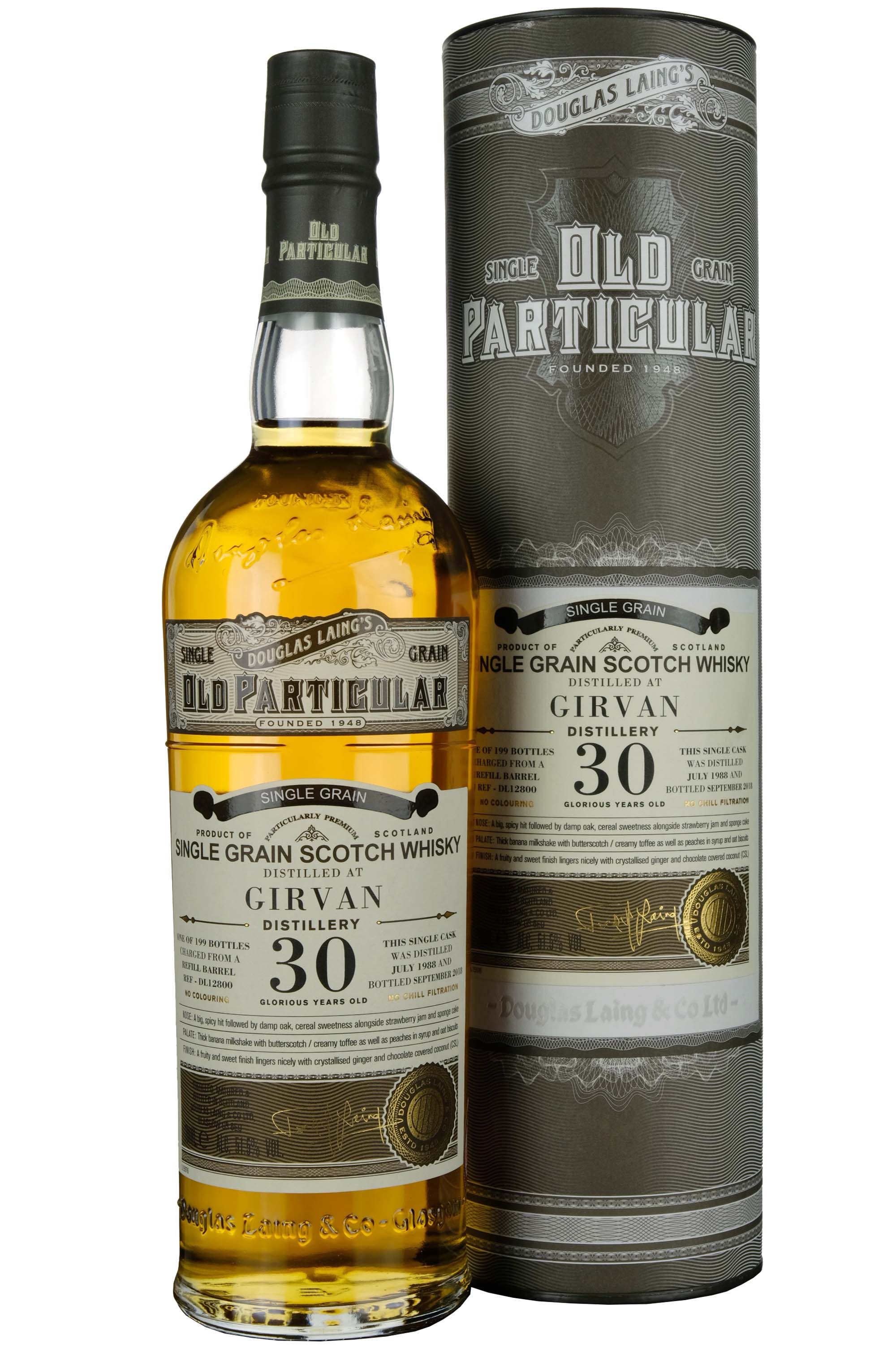 Girvan 1988-2018 | 30 Year Old Douglas Laing Old Particular Single Cask DL12800