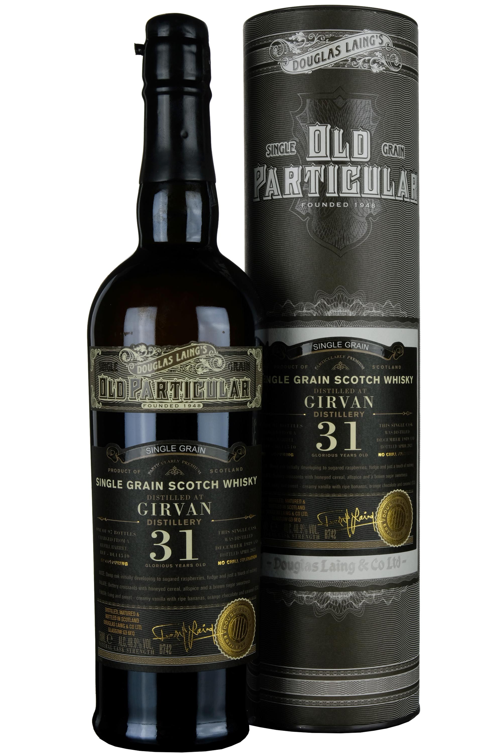 Girvan 1989-2021 | 31 Year Old Douglas Laing Old Particular Single Cask DL14540