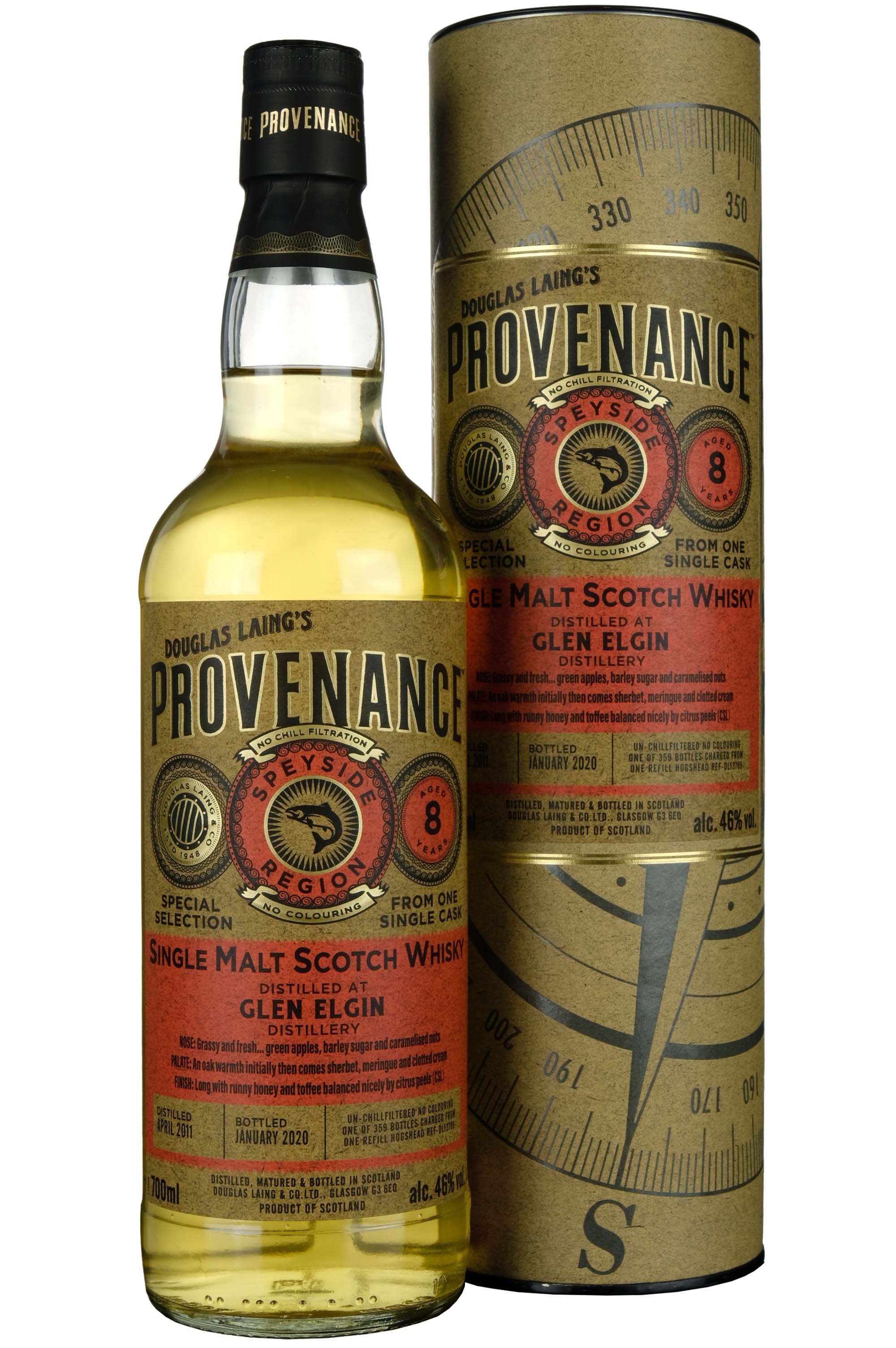 Glen Elgin 2011-2020 | 8 Year Old Douglas Laing Provenance Single Cask DL13789