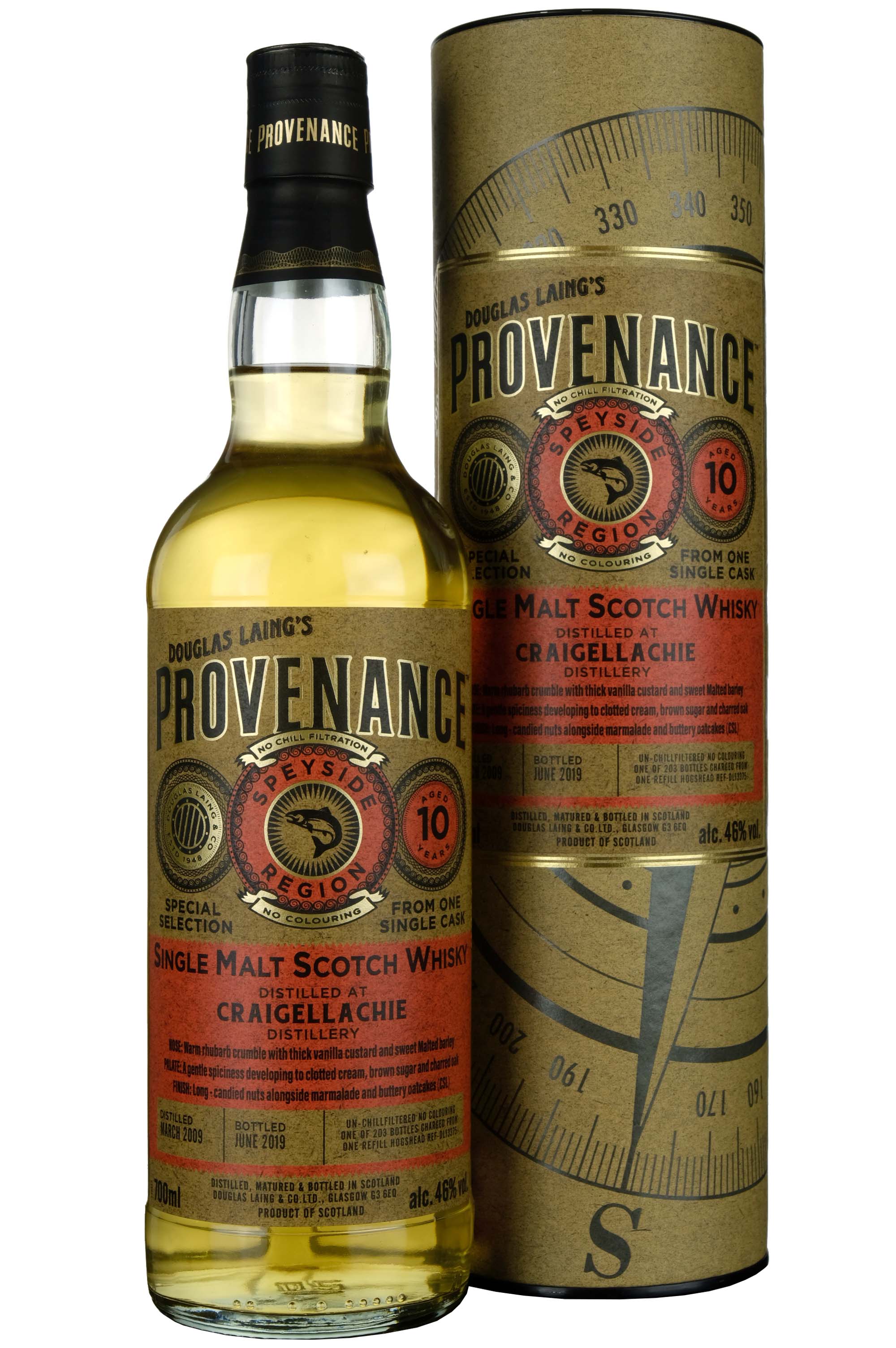 Craigellachie 2009-2019 | 10 Year Old Douglas Laing Provenance Single Cask DL13375