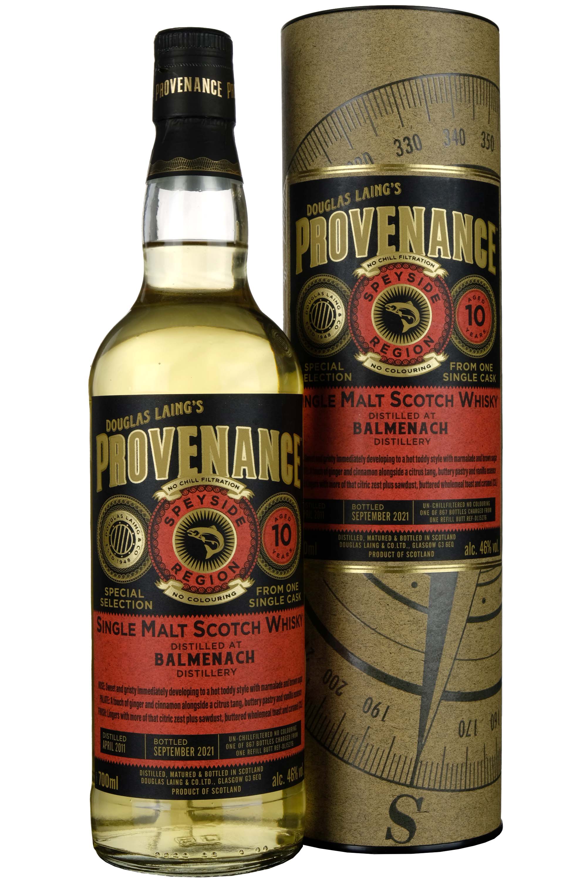 Balmenach 2011-2021 | 10 Year Old Douglas Laing Provenance Single Cask DL15276