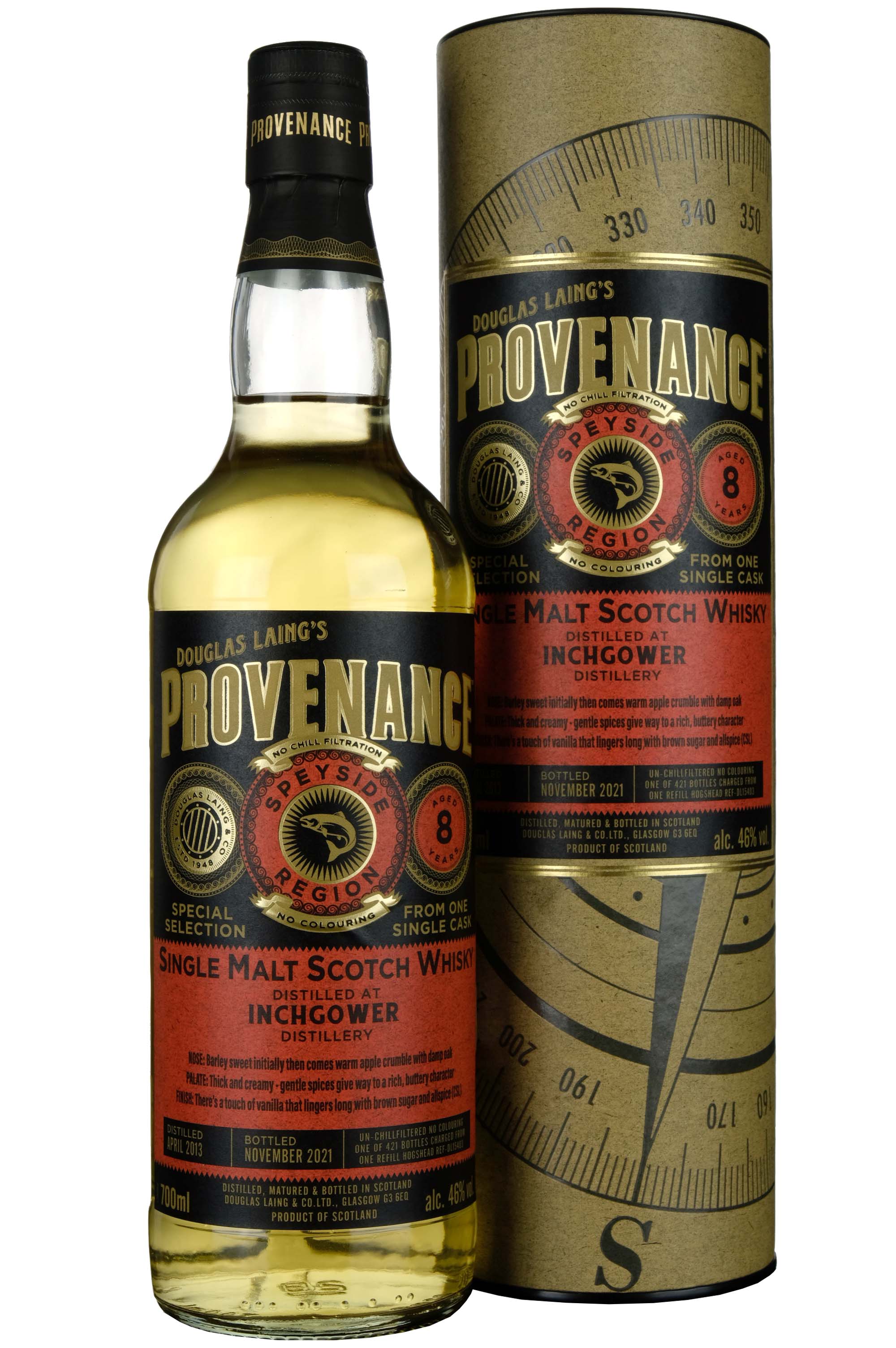 Inchgower 2013-2021 | 8 Year Old Douglas Laing Provenance Single Cask DL15403