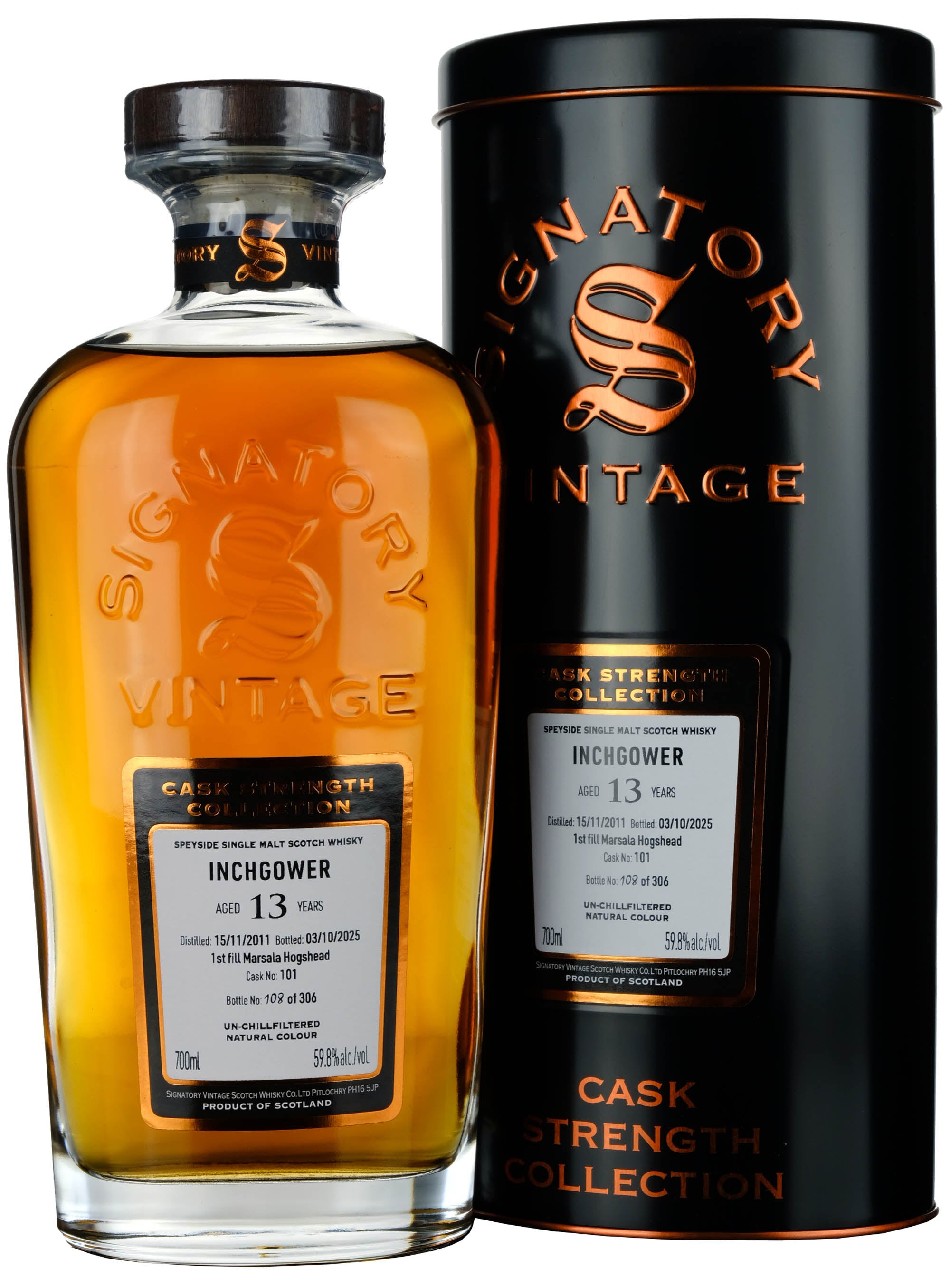 Inchgower 2011-2025 | 13 Year Old Signatory Vintage Cask Strength Collection Single Cask 101