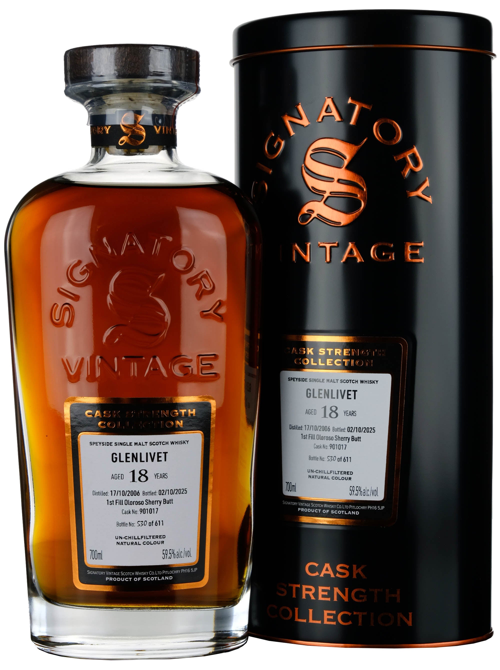 Glenlivet 2006-2025 | 18 Year Old Signatory Vintage Cask Strength Collection Single Cask 901017