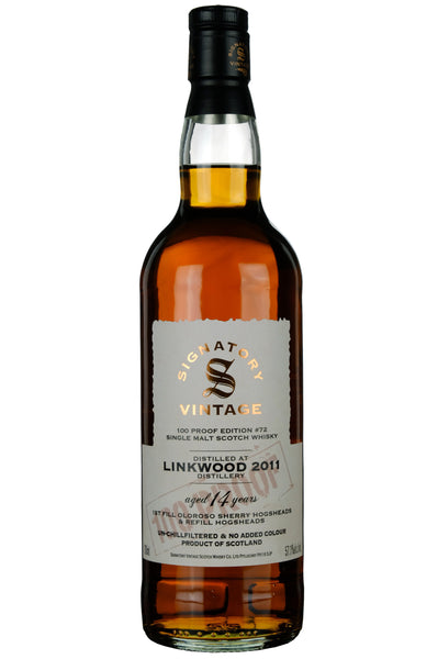 Linkwood 2011 - 14 Year Old Signatory Vintage 100 Proof Edition 72