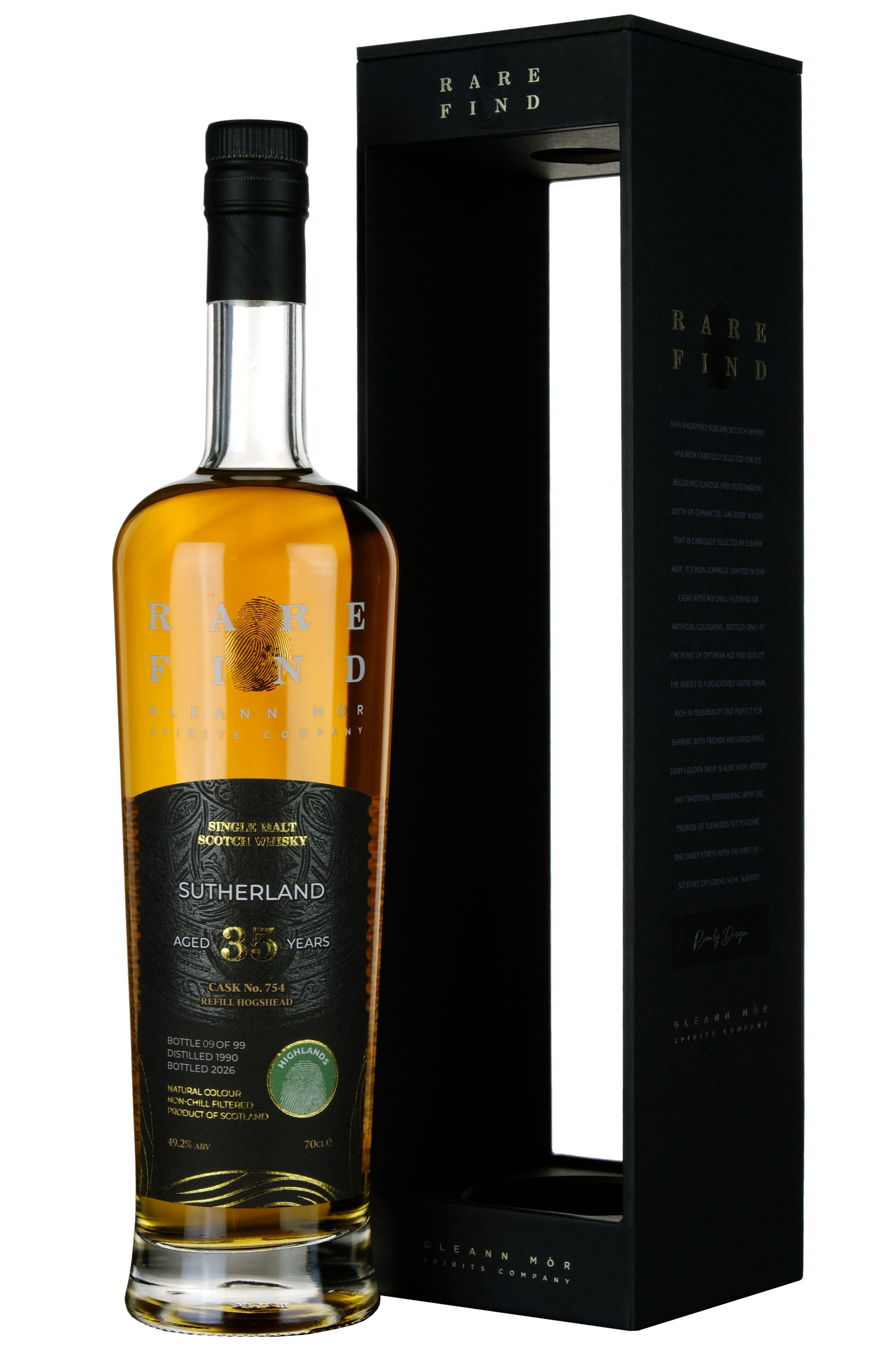 Sutherland 1990-2026 | 35 Year Old Gleann Mor Rare Find Single Cask 754