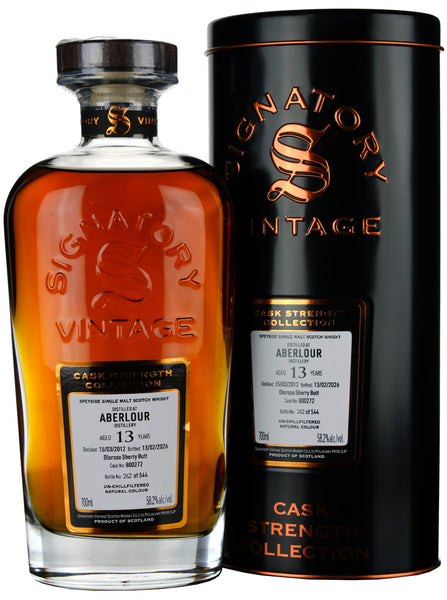 Aberlour 2012 - 13 Year Old Signatory Vintage Cask Strength Cask