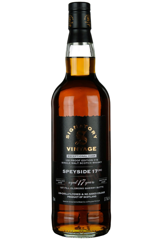 Speyside (M) 2008-2026 | 17 Year Old Signatory Vintage Exceptional Cask 100 Proof Edition 16