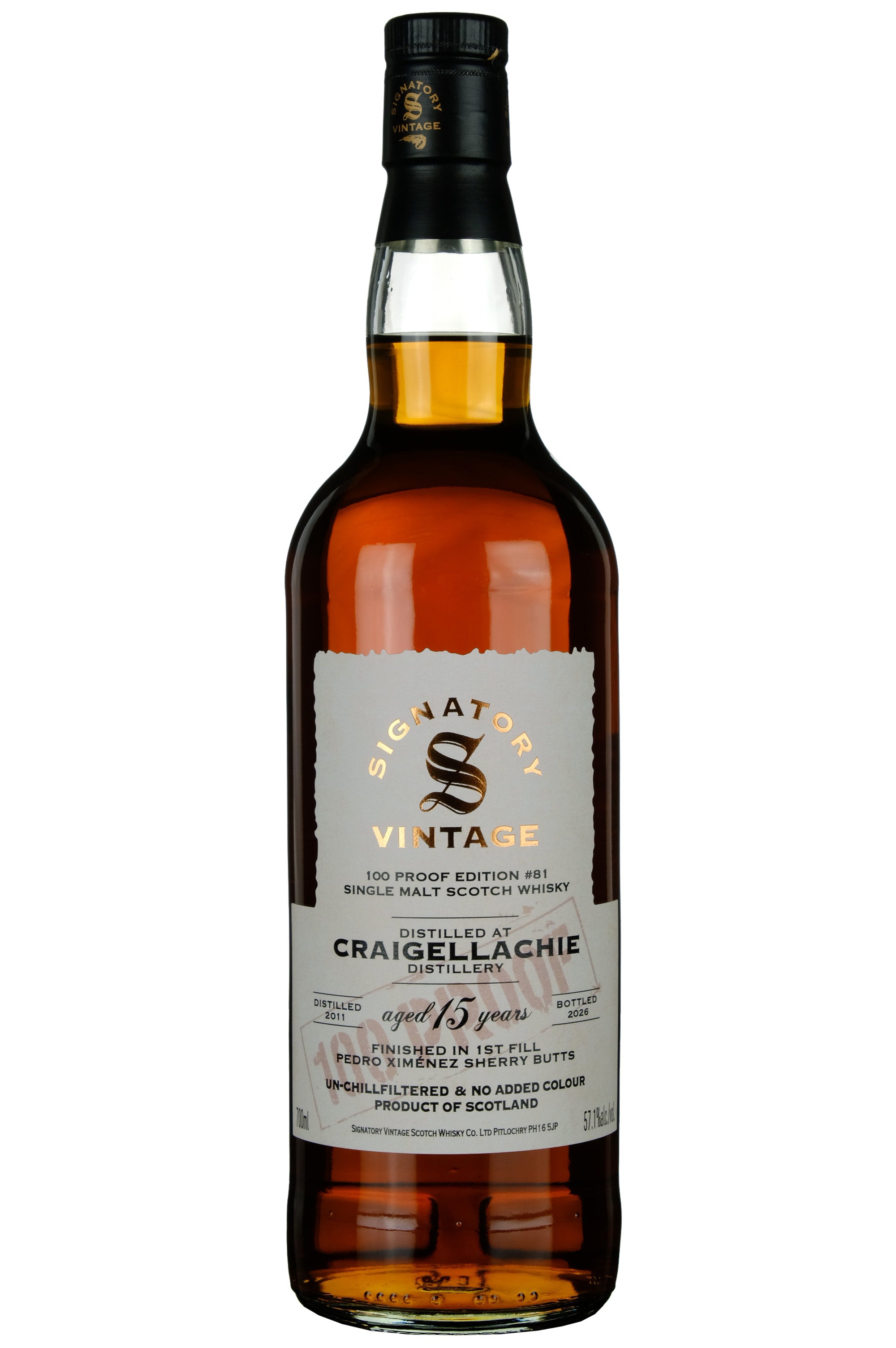 Craigellachie 2011-2026 | 15 Year Old Signatory Vintage 100 Proof Edition 81