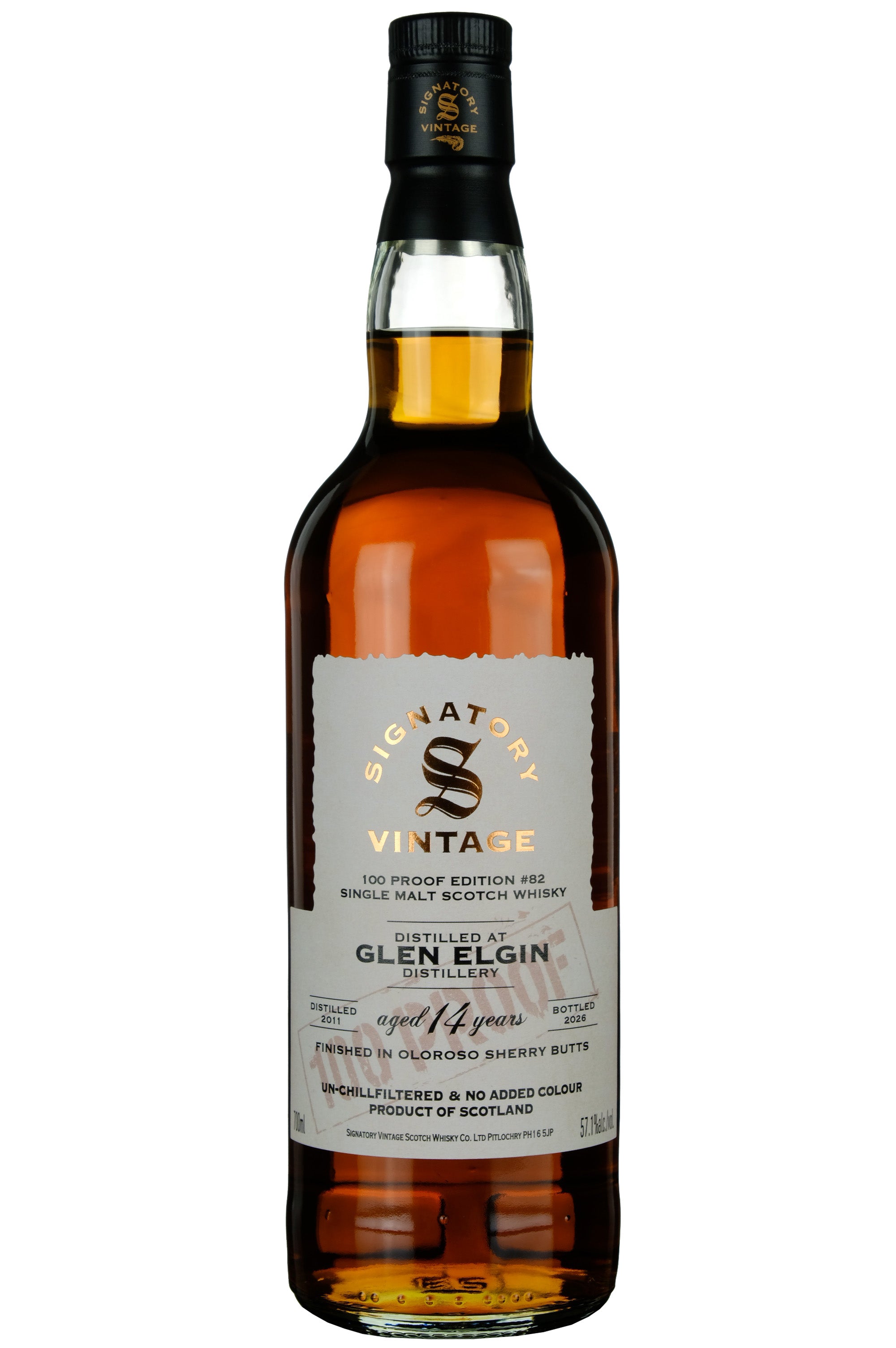 Glen Elgin 2011-2026 | 14 Year Old Signatory Vintage 100 Proof Edition 82