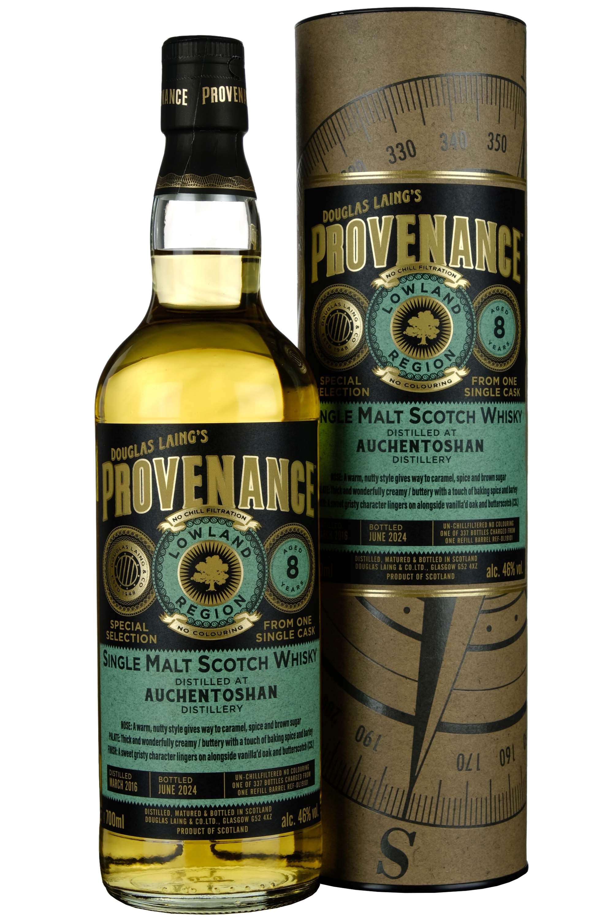 Auchentoshan 2016-2024 | 8 Year Old Douglas Laing Provenance Single Cask DL19101