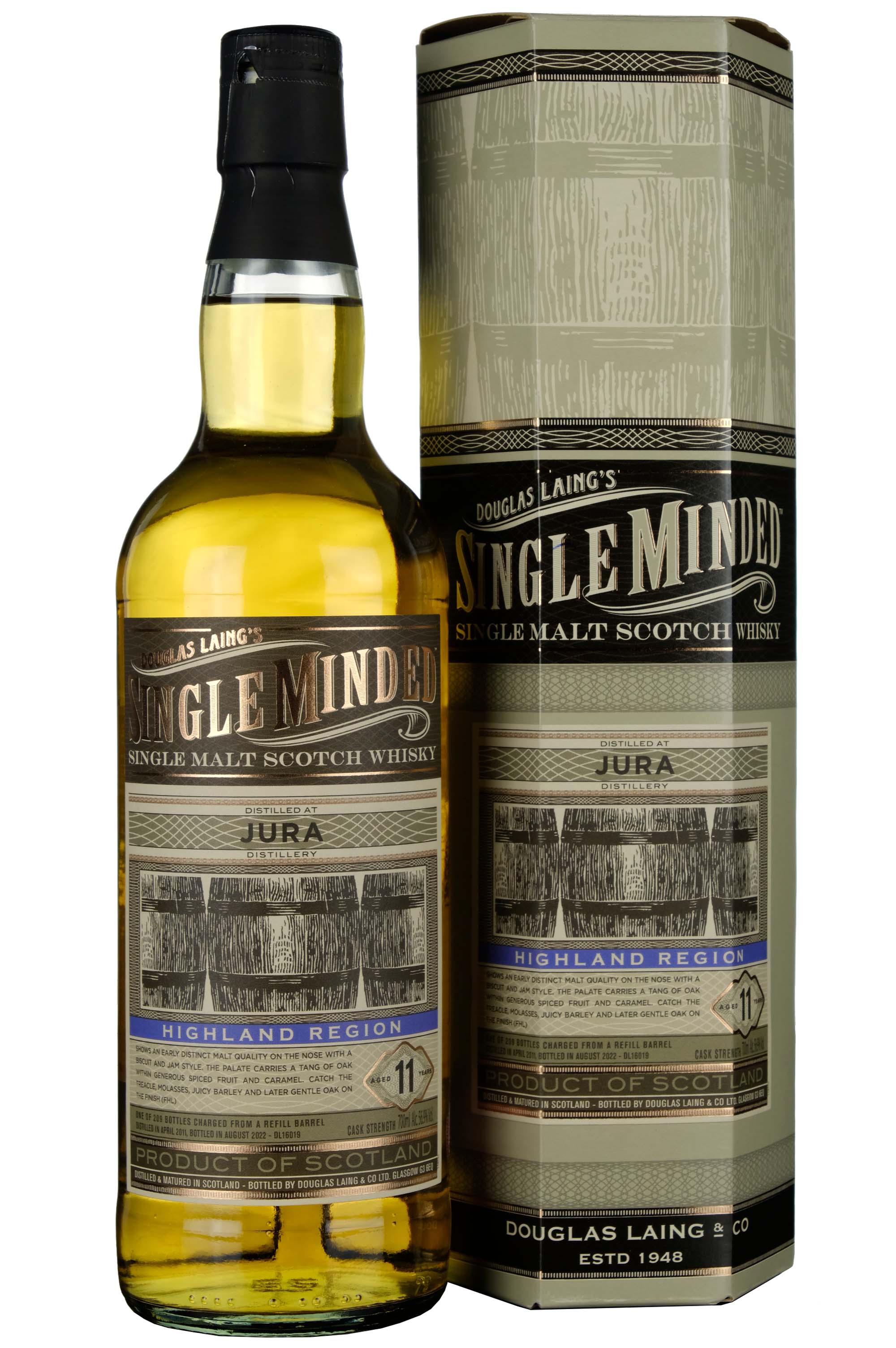 Jura 2011-2022 | 11 Year Old Douglas Laing Single Minded Single Cask DL16019