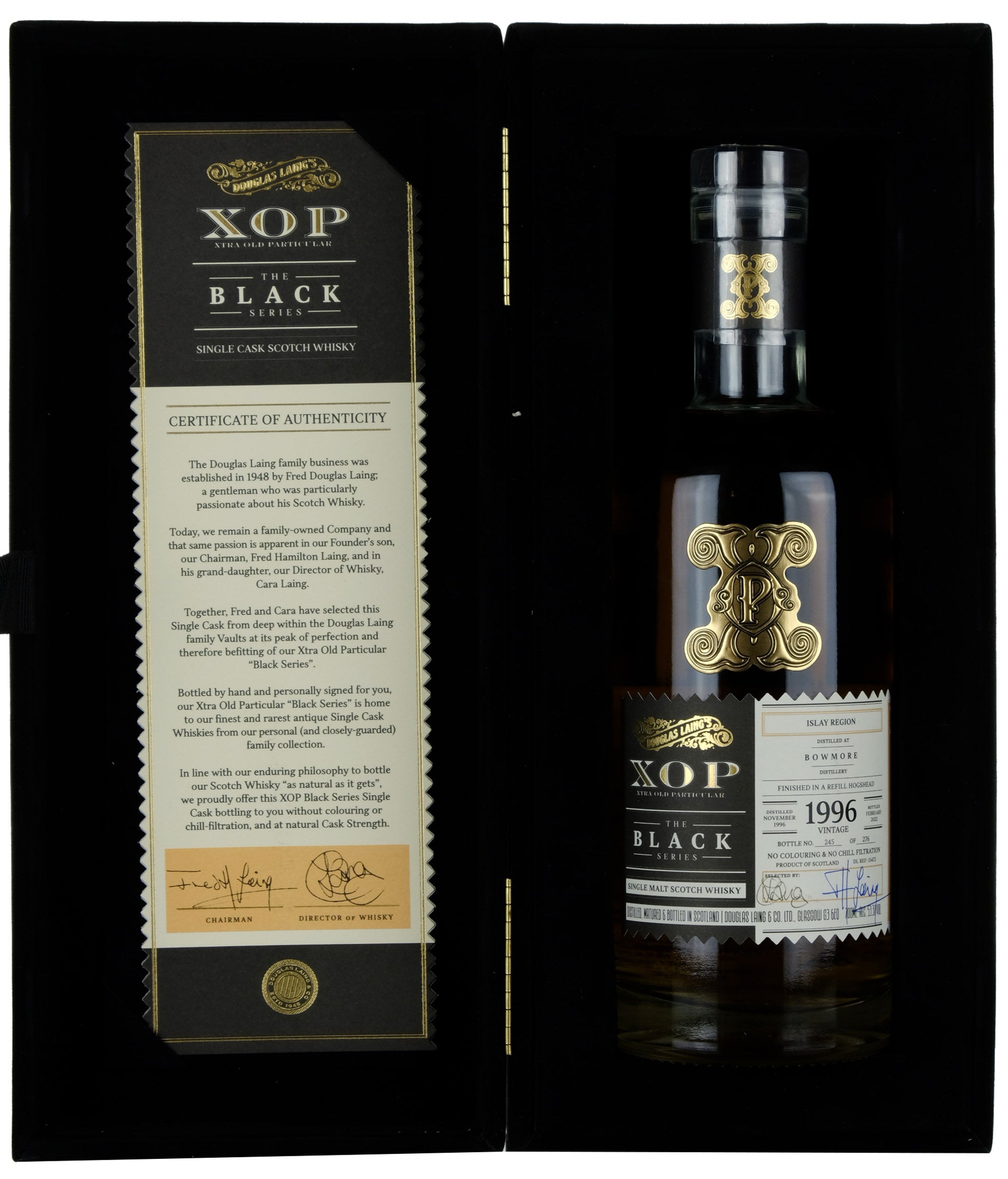 Bowmore 1996-2022 | 25 Year Old Douglas Laing XOP Black Series Single Cask DL15472