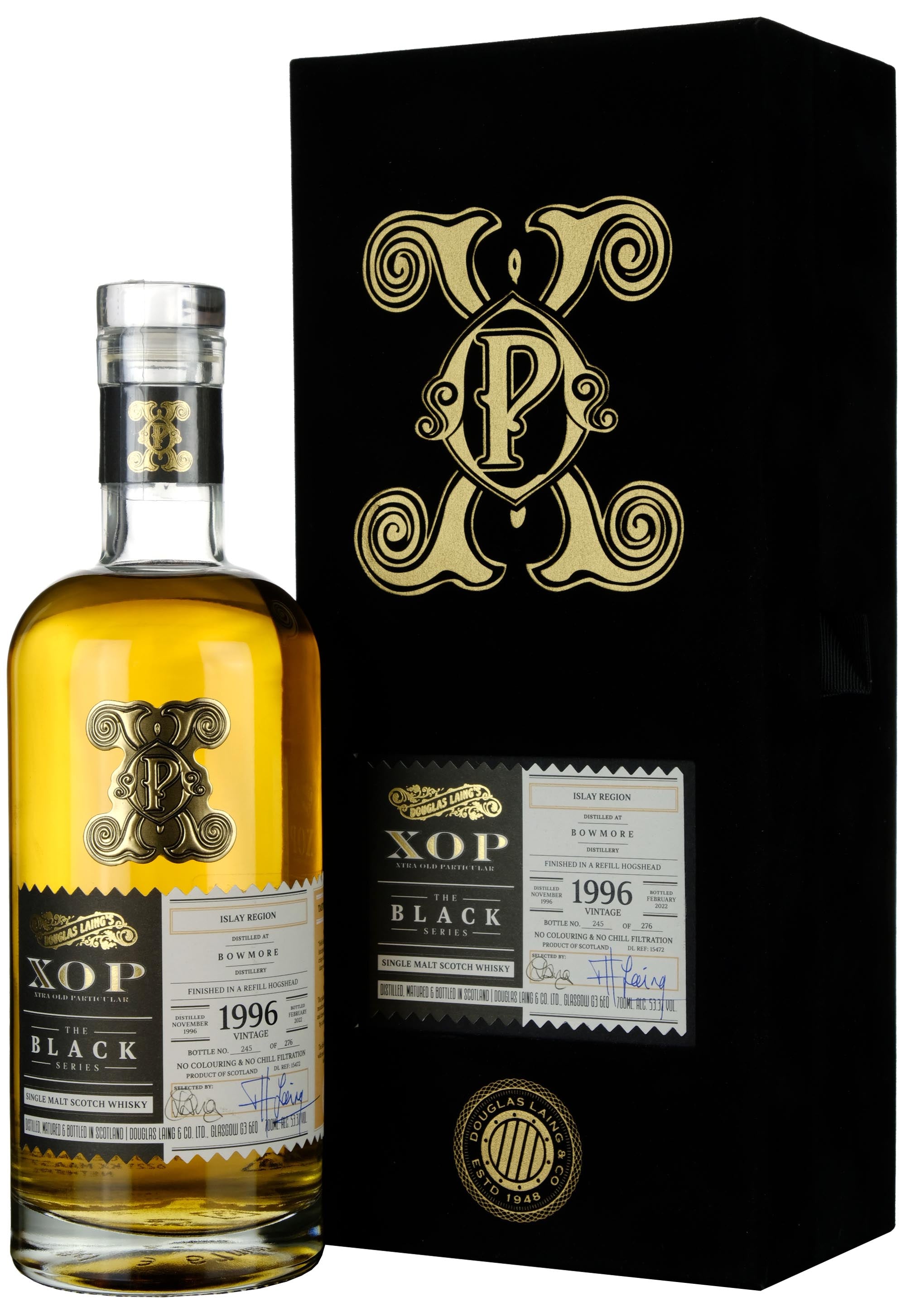 Bowmore 1996-2022 | 25 Year Old Douglas Laing XOP Black Series Single Cask DL15472