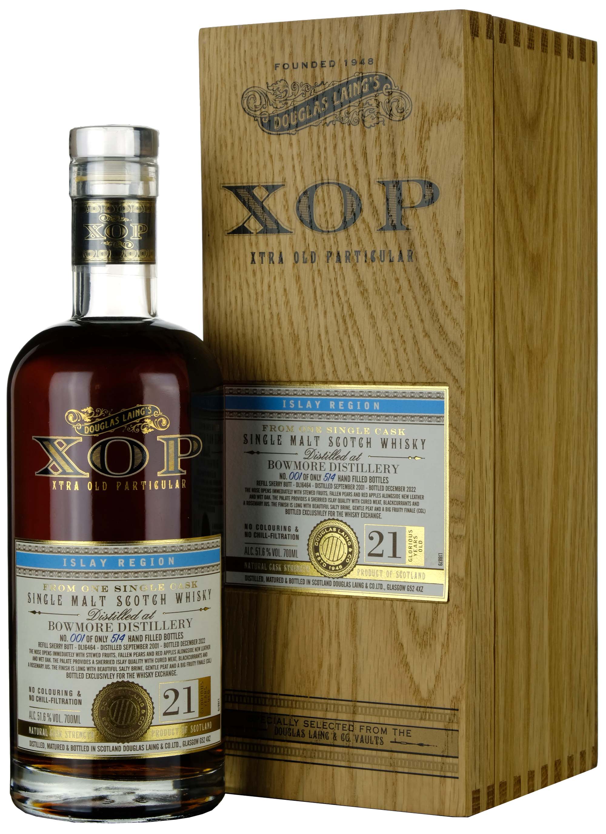 Bowmore 2001-2022 | 21 Year Old Douglas Laing XOP Single Cask DL16464
