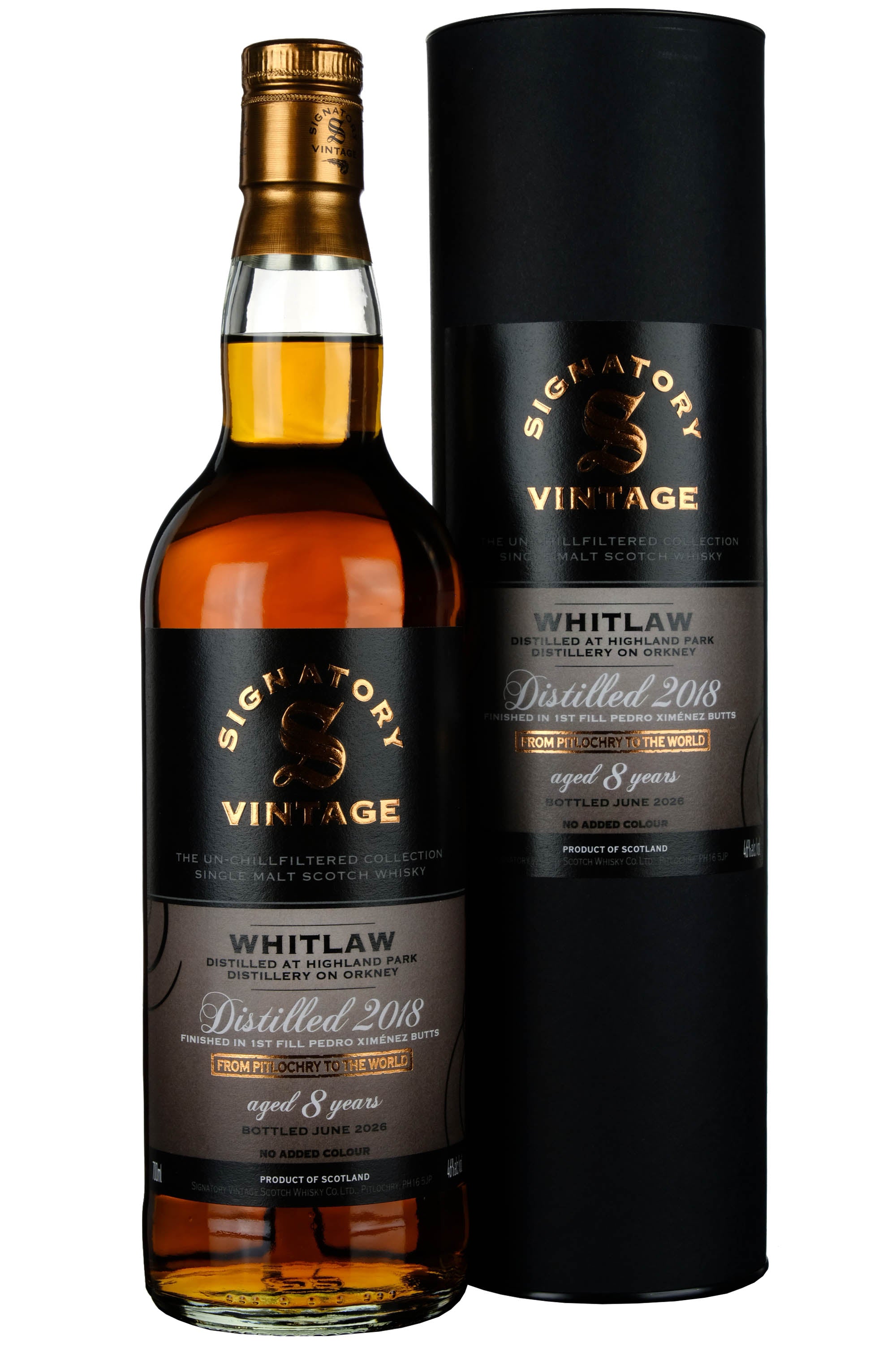 Whitlaw (Highland Park) 2018-2026 | 8 Year Old Signatory Vintage Un-Chillfiltered Collection