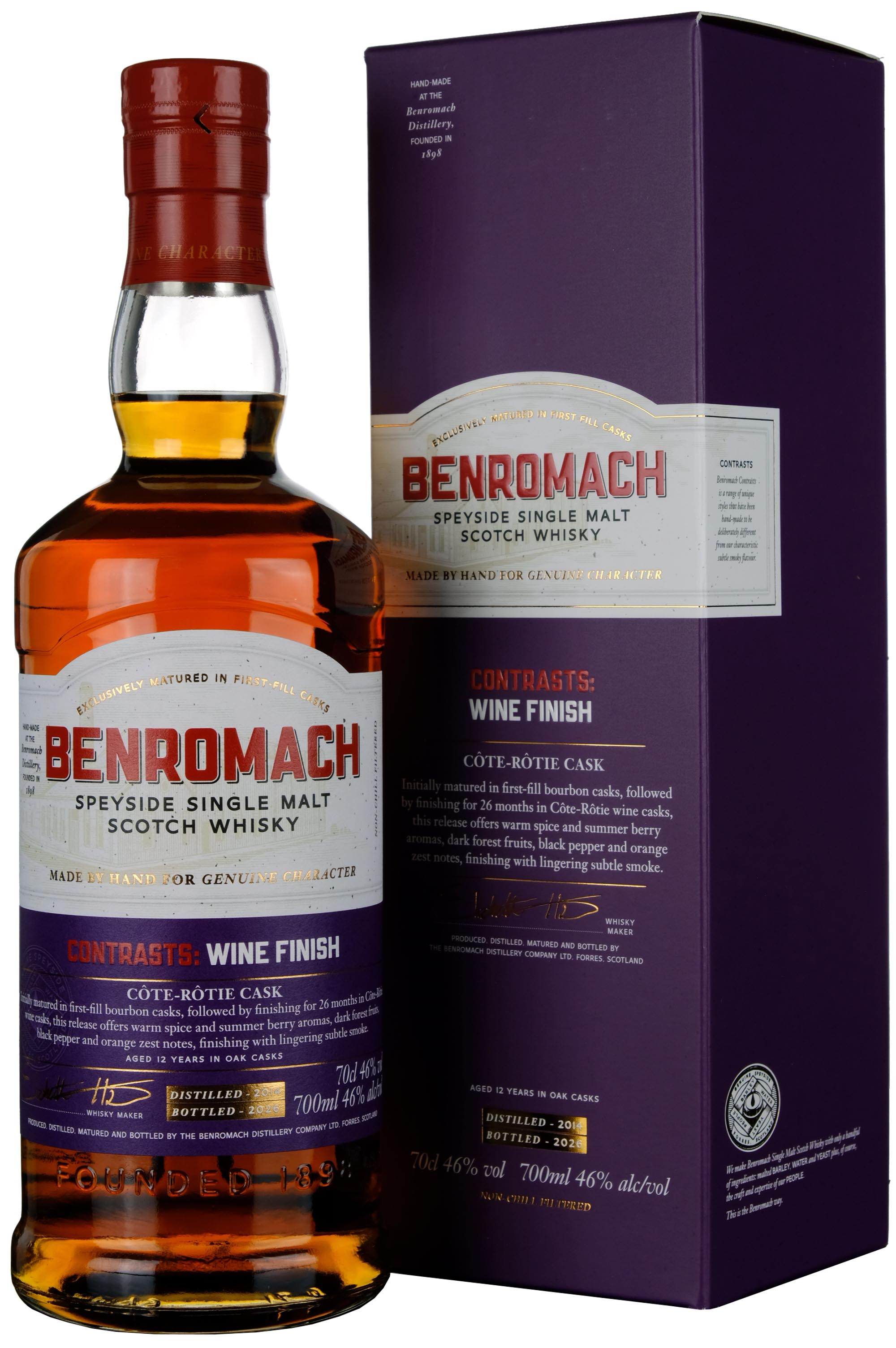 Benromach 2014-2026 | 12 Year Old Contrasts Côte-Rôtie Wine Finish