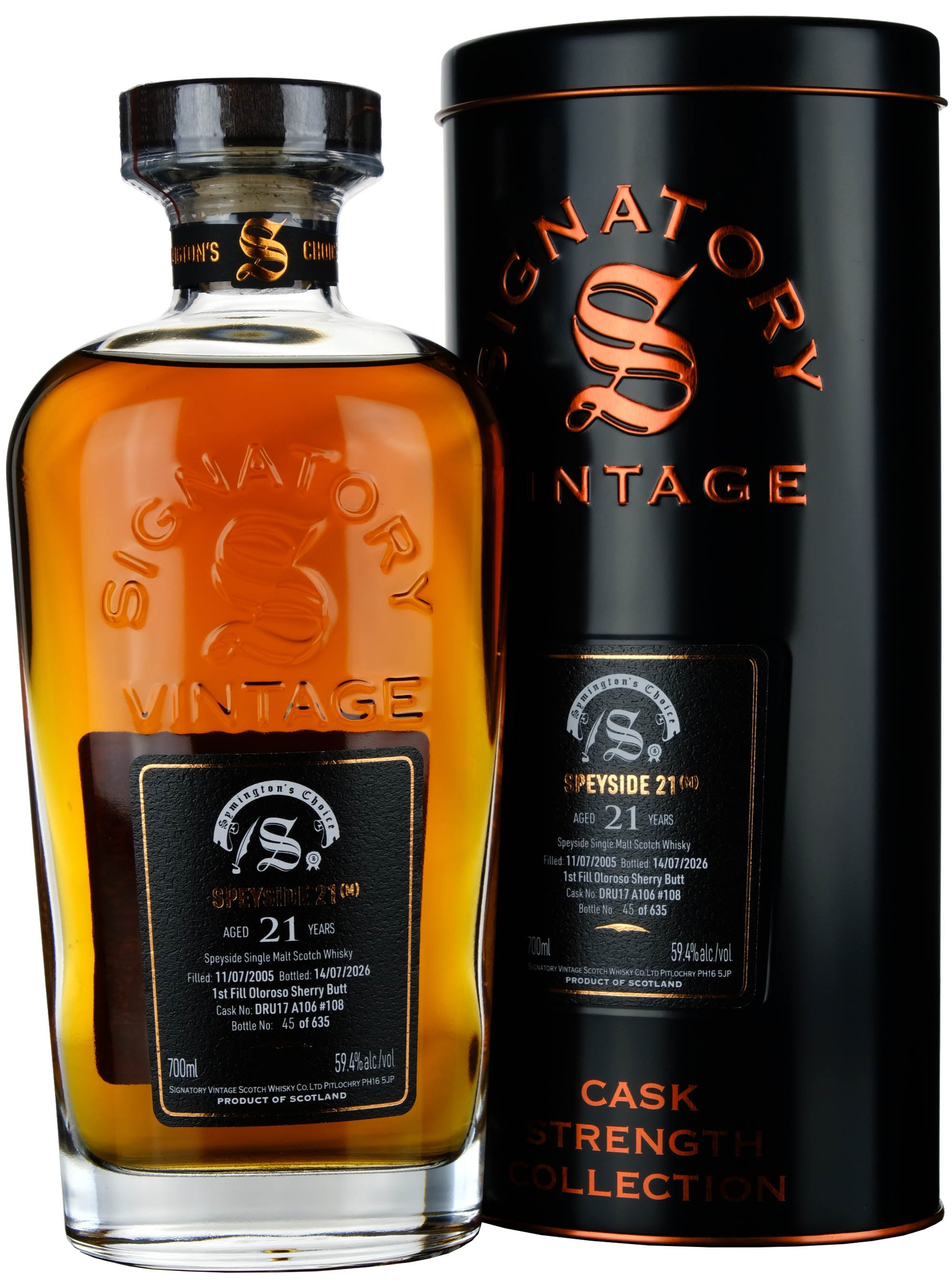 Speyside (M) 2005-2026 | 21 Year Old Signatory Vintage Symington's Choice Single Cask 108