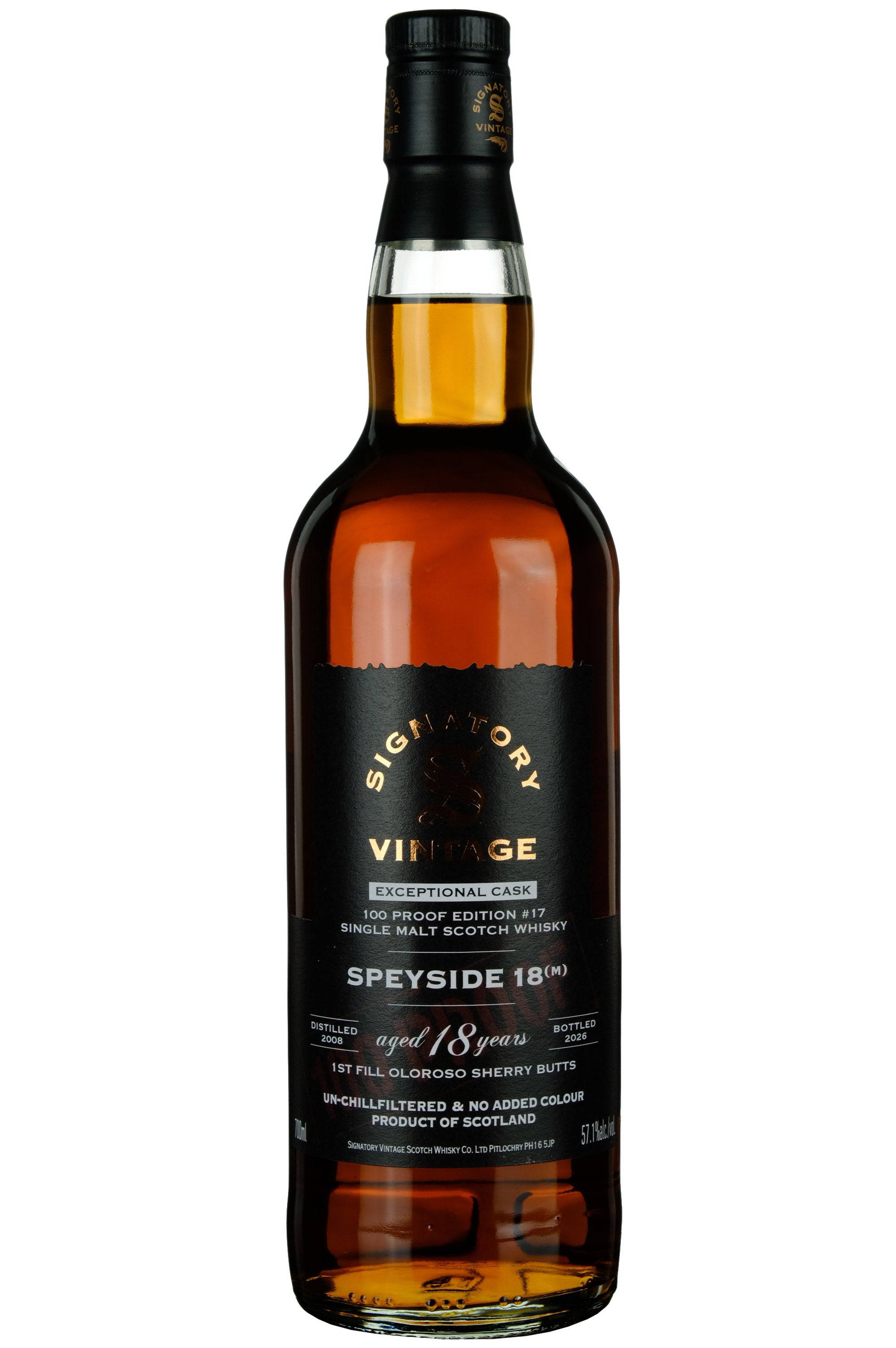 Speyside (M) 2008-2026 | 18 Year Old Signatory Vintage Exceptional Cask 100 Proof Edition 17