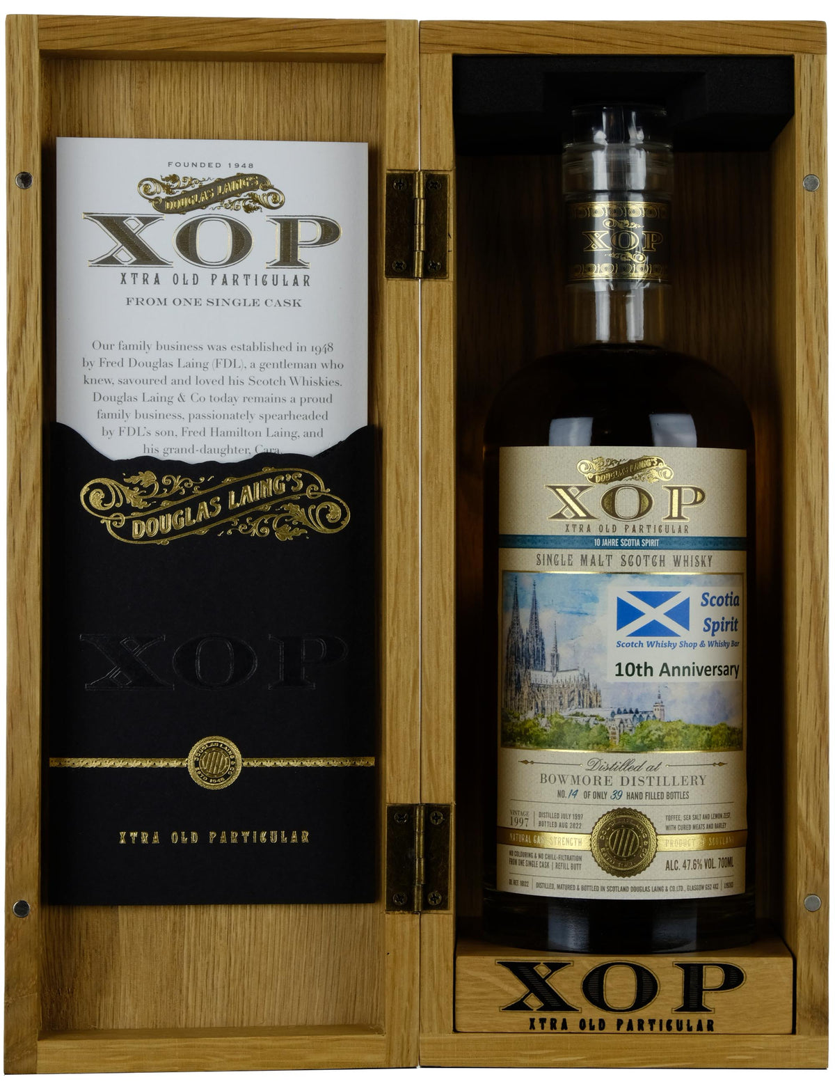 Bowmore 1997-2022 | 25 Year Old Douglas Laing XOP Single Cask DL18122 Scotia Spirit 10th Anniversary