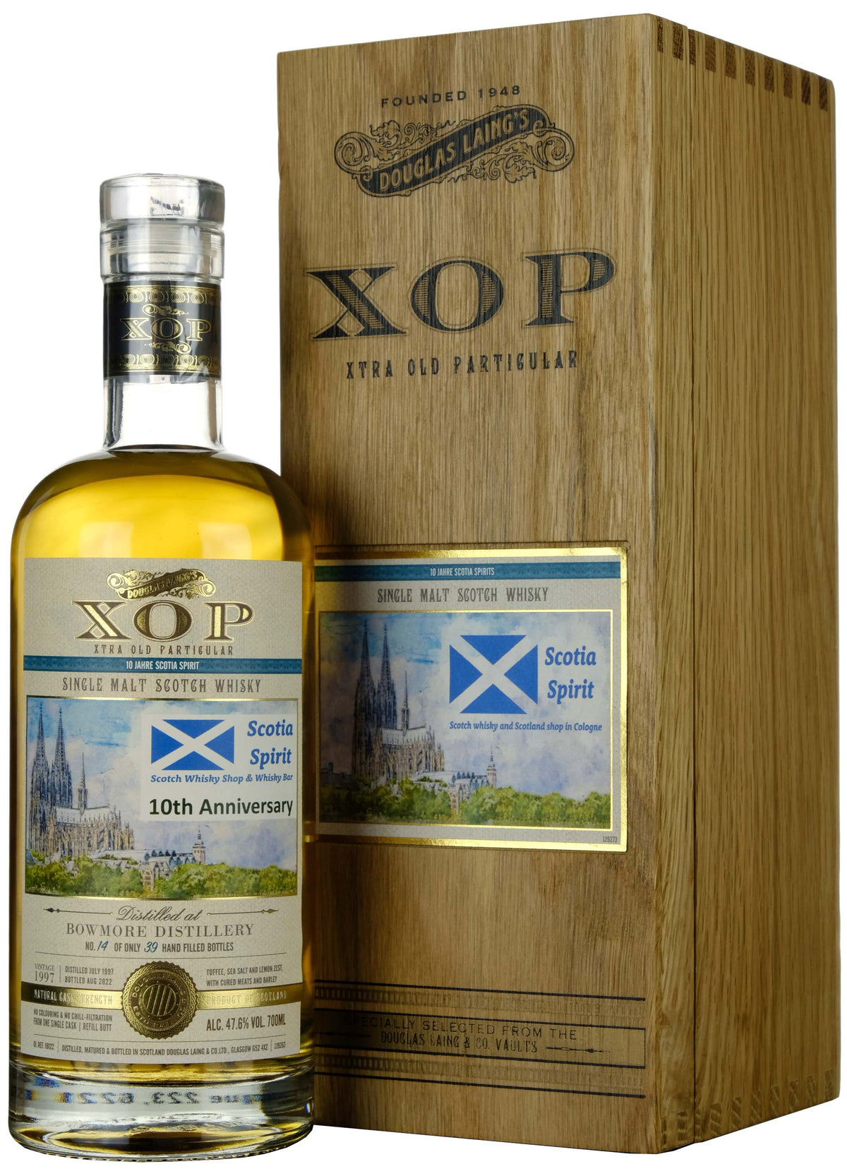 Bowmore 1997-2022 | 25 Year Old Douglas Laing XOP Single Cask DL18122 Scotia Spirit 10th Anniversary