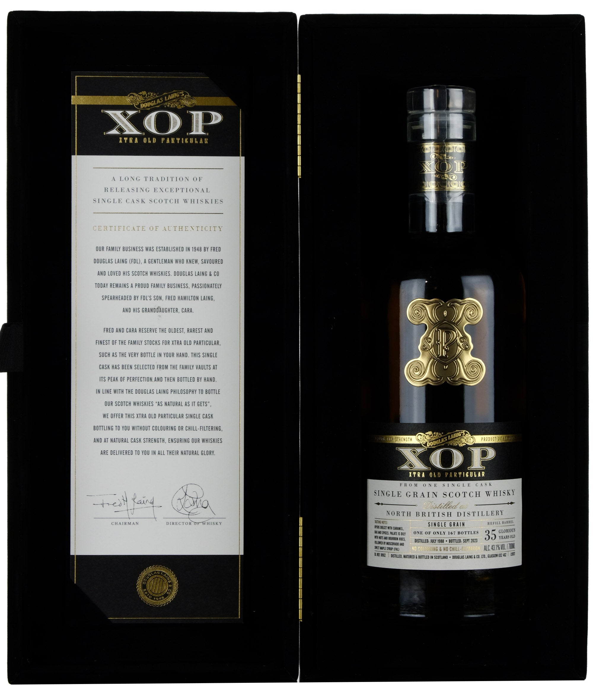 North British 1988-2023 | 35 Year Old Douglas Laing XOP Black Single Cask DL18162