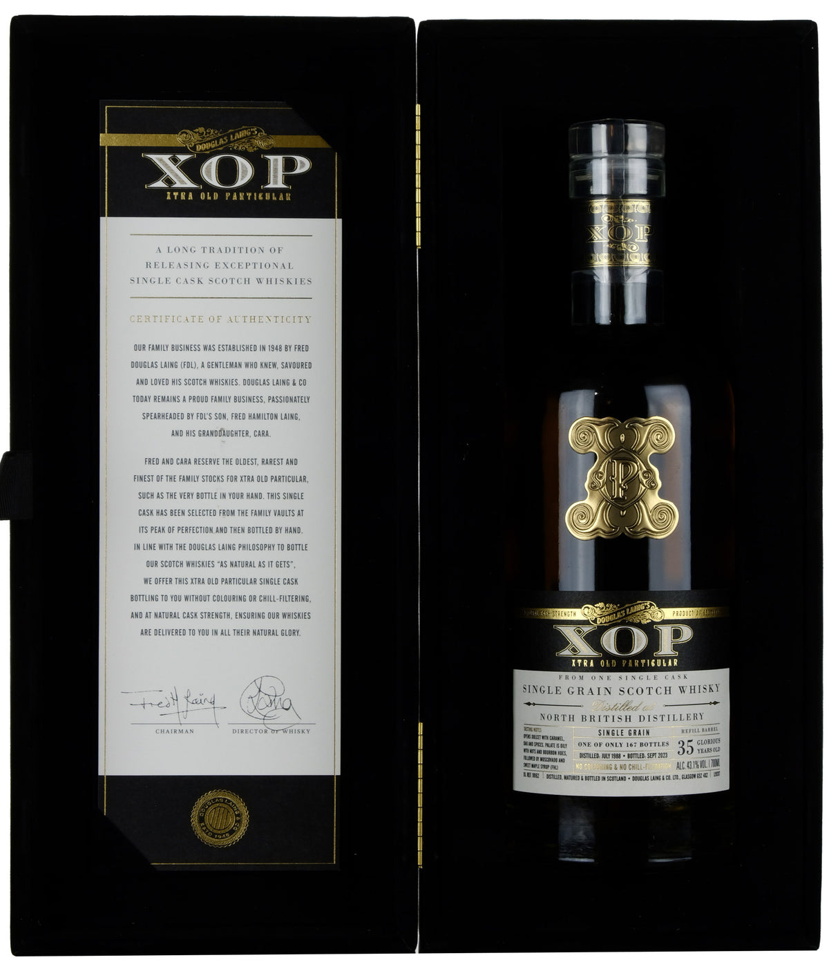 North British 1988-2023 | 35 Year Old Douglas Laing XOP Black Single Cask DL18162