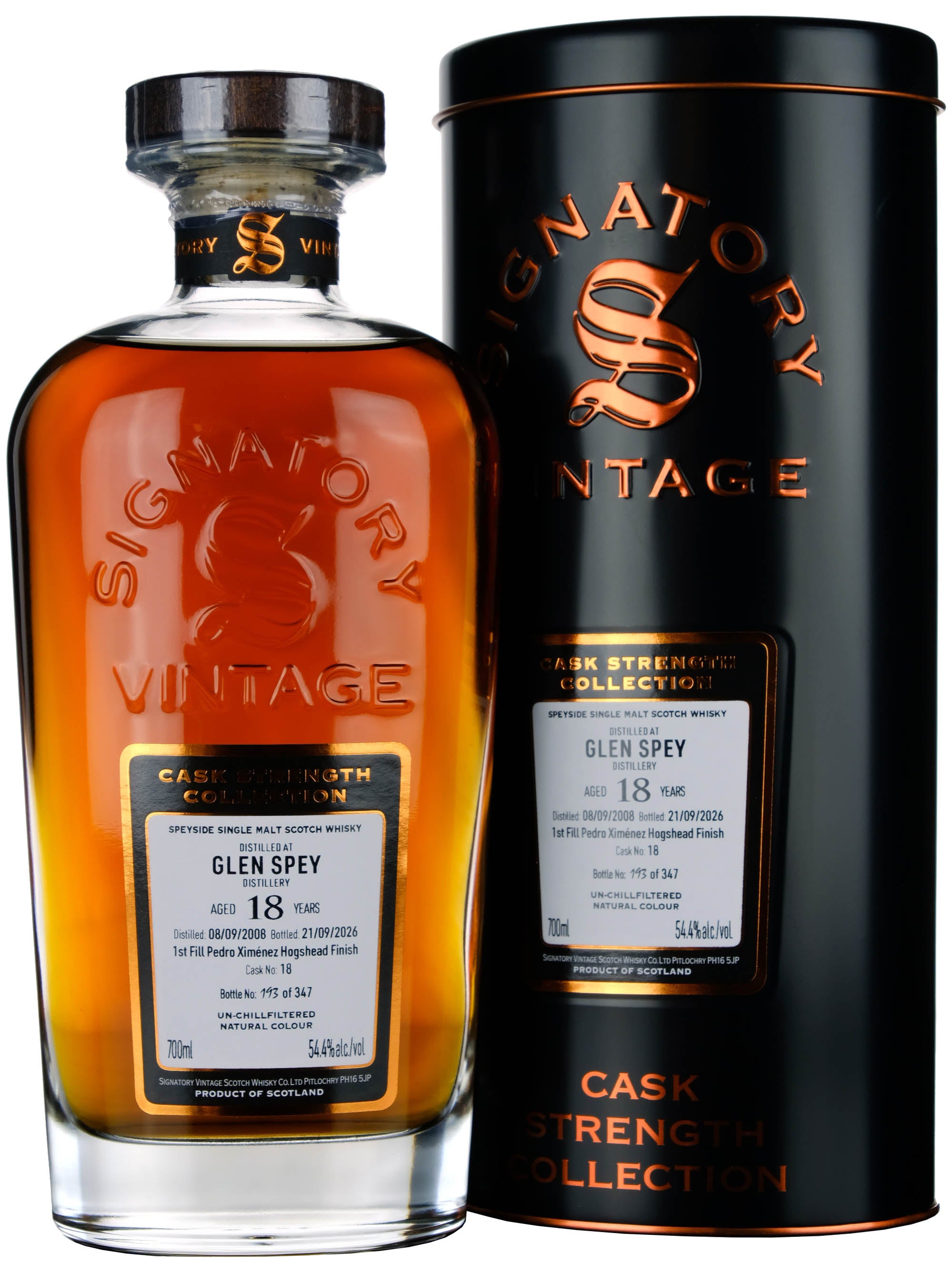 Glen Spey 2008-2026 | 18 Year Old Signatory Vintage Cask Strength Collection Single Cask 18
