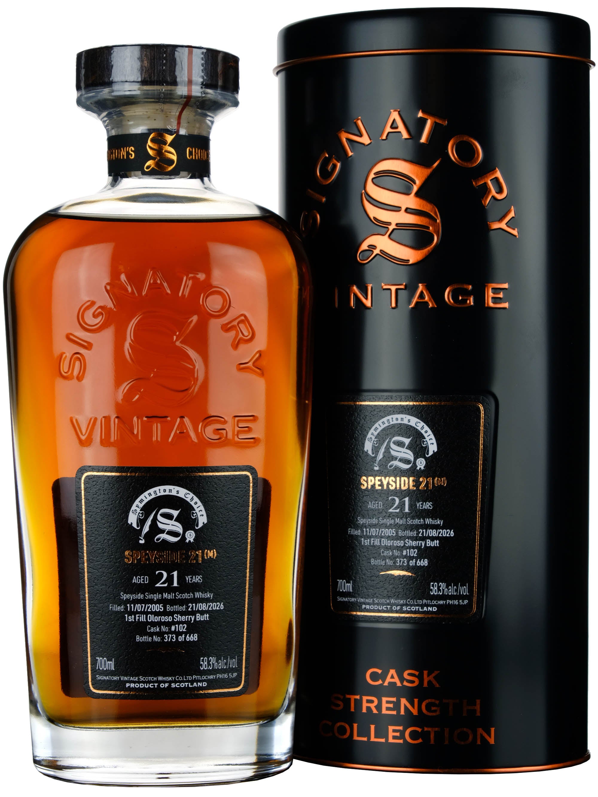 Speyside (M) 2005-2026 | 21 Year Old Signatory Vintage Symington's Choice Single Cask 102
