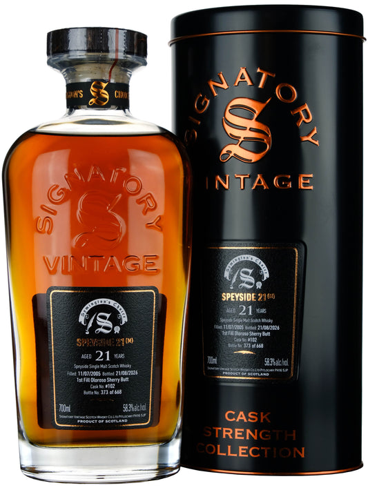 Speyside (M) 2005-2026 | 21 Year Old Signatory Vintage Symington's Choice Single Cask 102