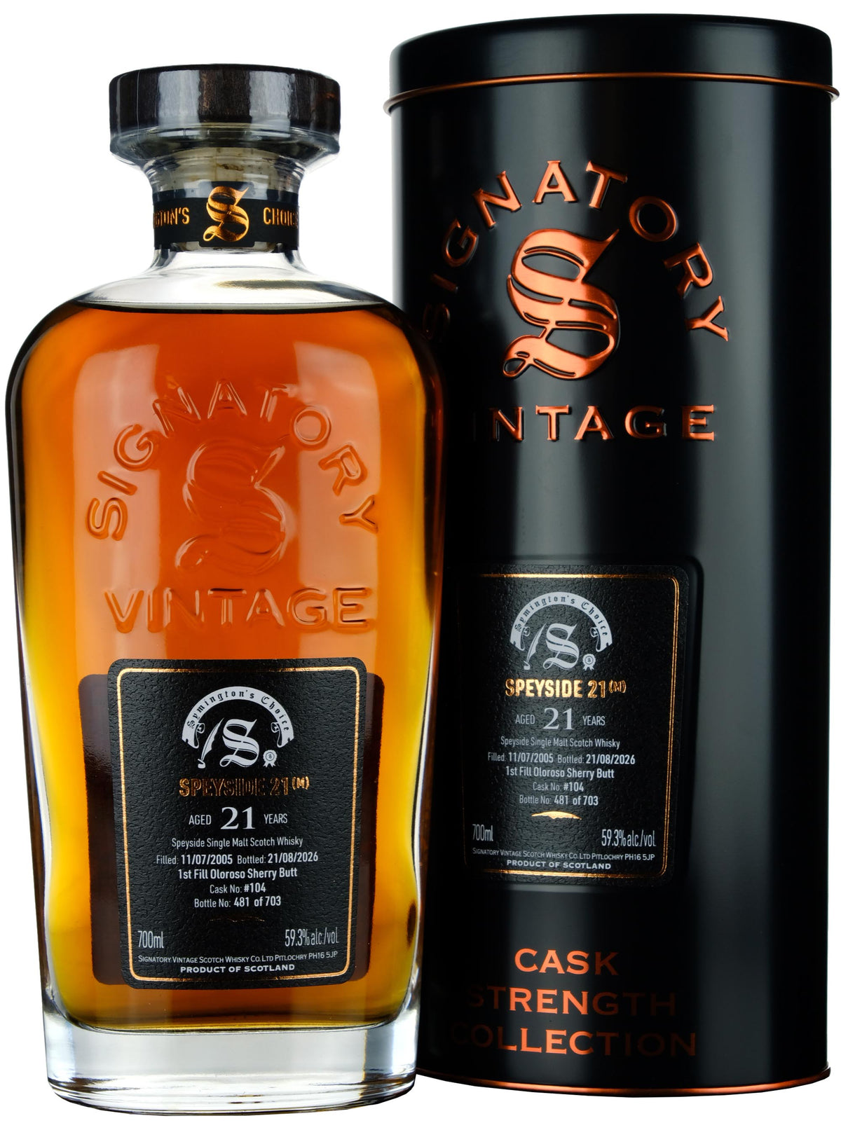 Speyside (M) 2005-2026 | 21 Year Old Signatory Vintage Symington's Choice Single Cask 104